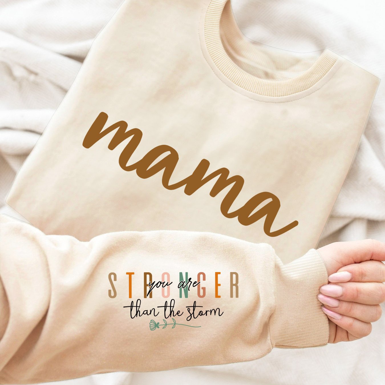 TEMU Letter Print Sweatshirt, Crew Neck Casual Sweatshirt For Fall & Spring, Women's Clothing