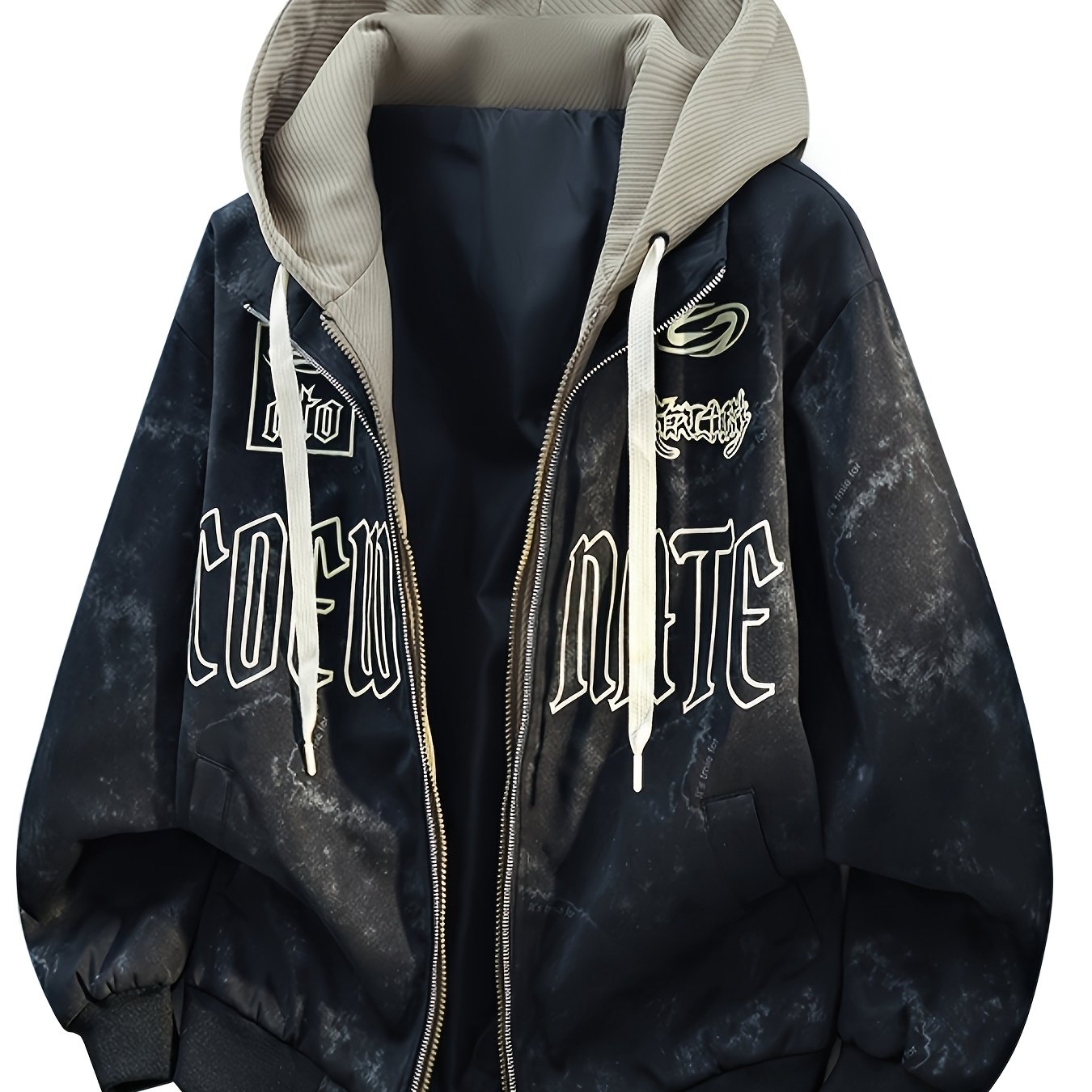 TEMU Spring/autumn New Jacket Men's Two-piece Hooded Baseball Uniform Casual All-match Trendy Outerwear