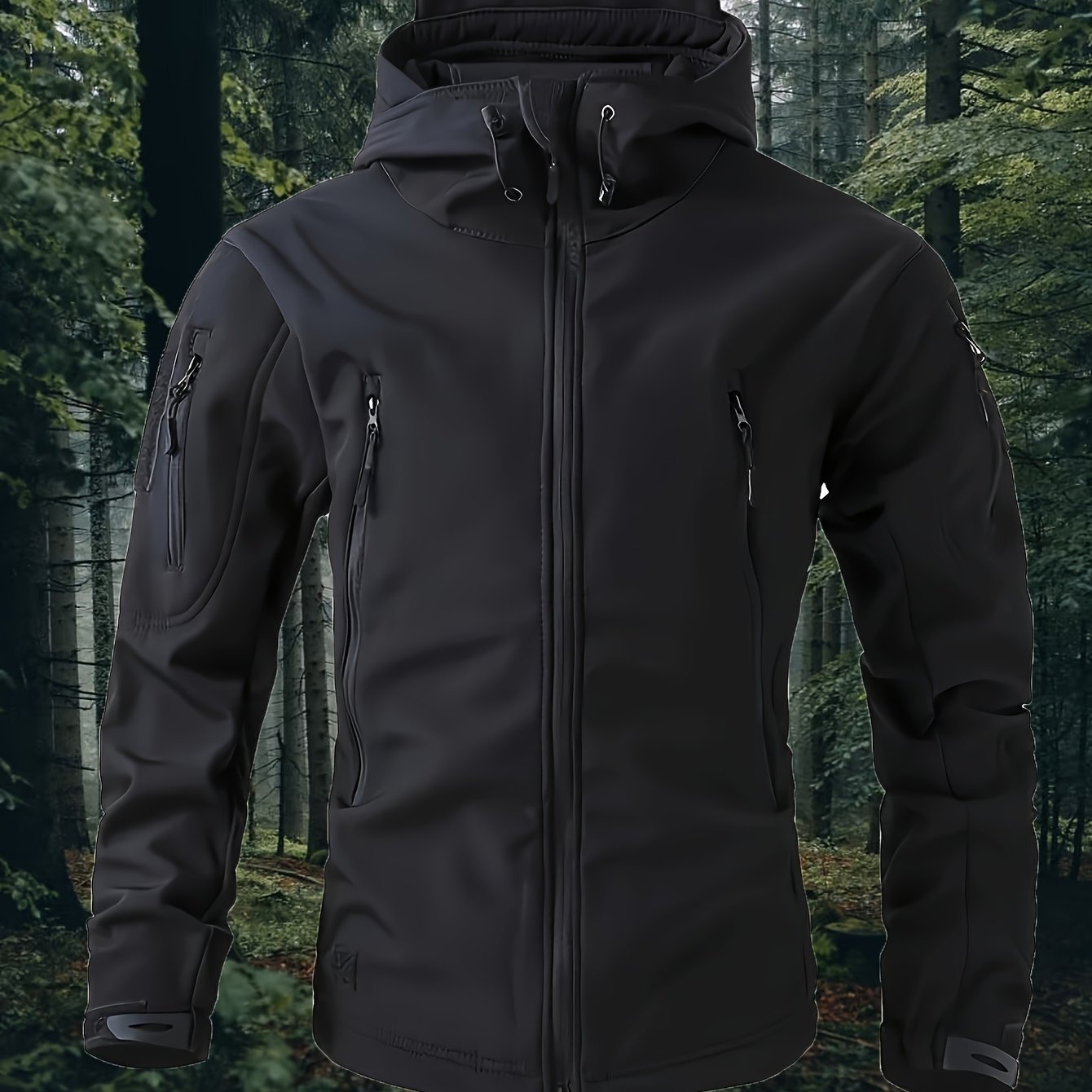 Men's Outdoor Sports Soft Shell Jacket Multi- Fleece Warm Men's Jacket Autumn And Winter