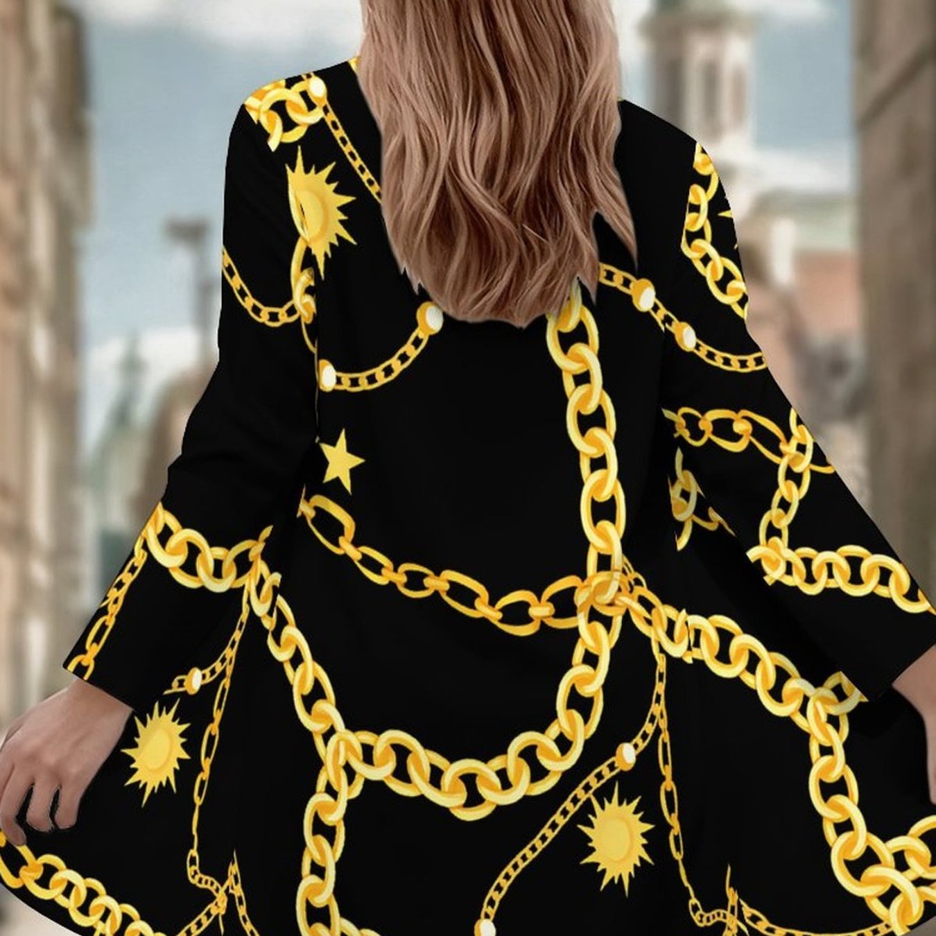 Plus Size - Plus Size - Spring And Autumn Large Size Women's Casual Pullover Coat Long Sleeve Loose Versatile Top Print Design For Daily Light Outerwear