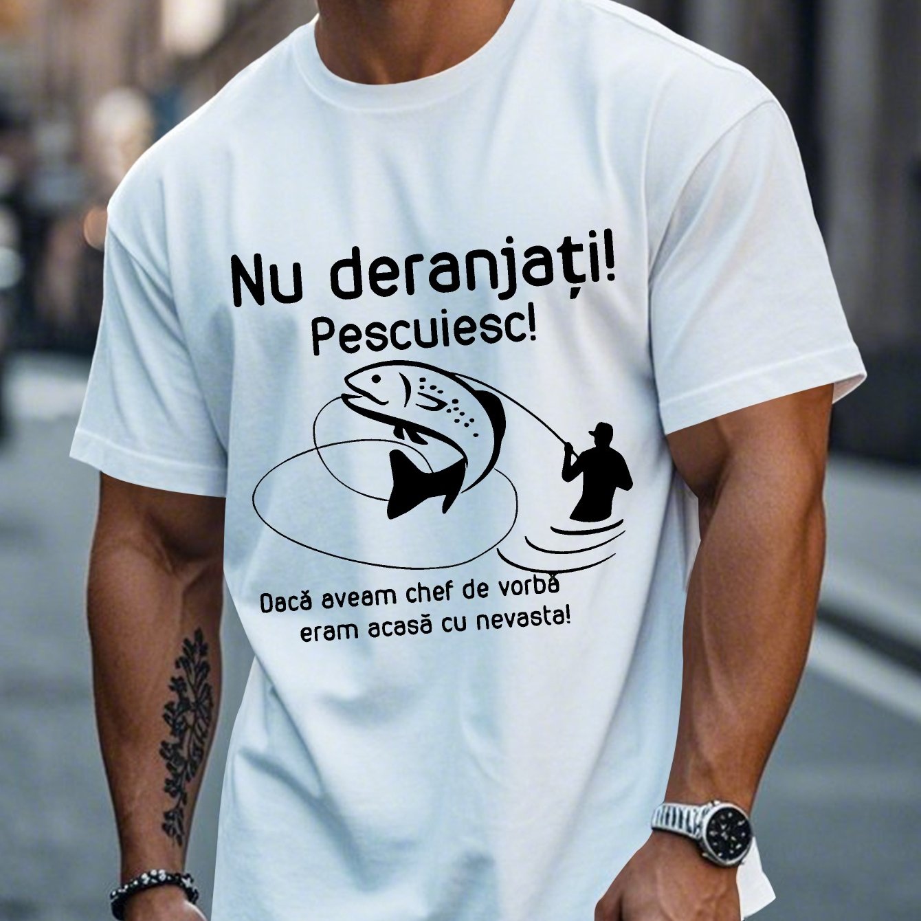 TEMU Please Don T Disturb I M Fishing Men's Short Sleeve T-shirt Summer T-shirt Top