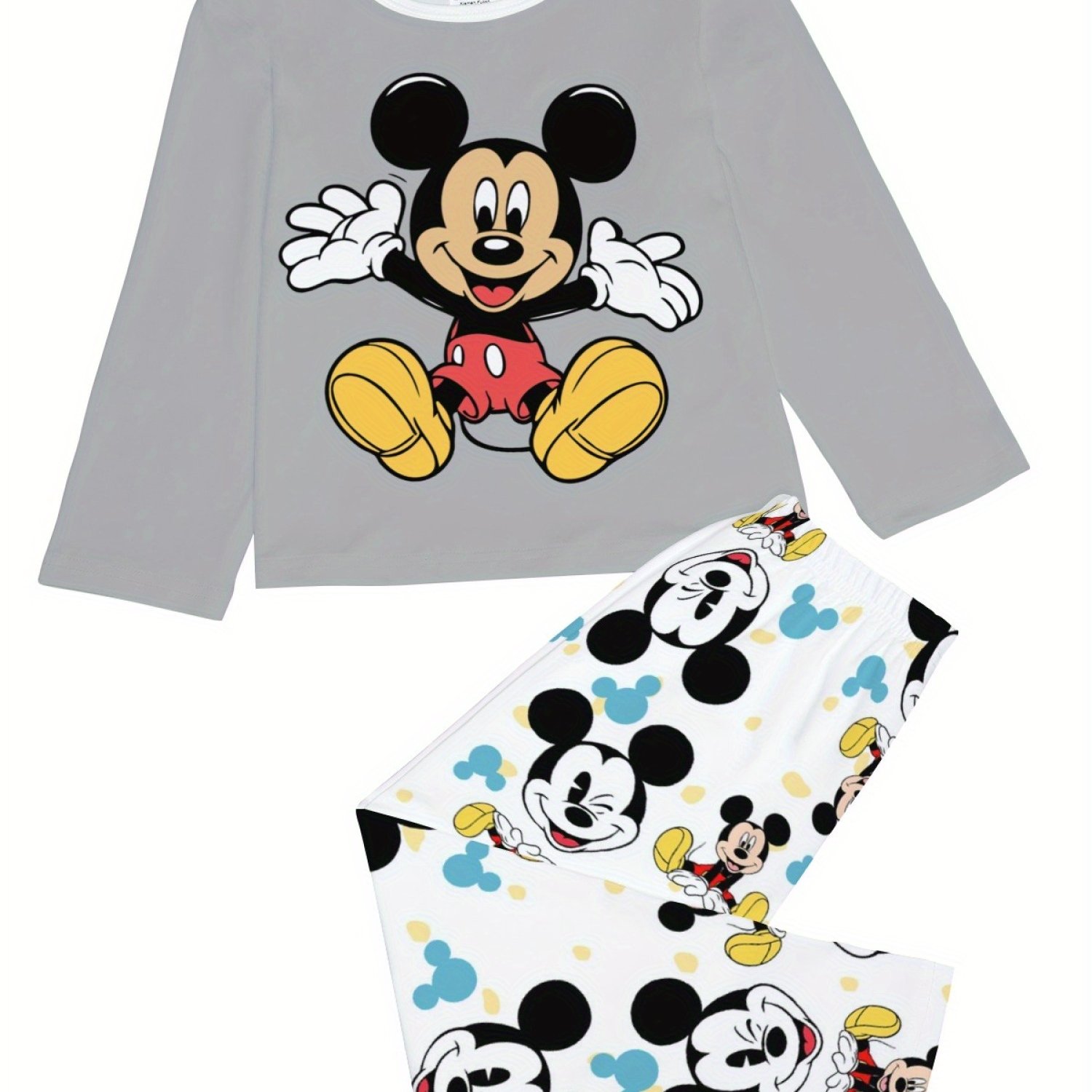 TEMU Pattern 'nd 'atching Long Sleeve Pants Set, Comfortable Top & Trousers For Casual Attire And Outdoor Activities, Gift, Outdoor Activities