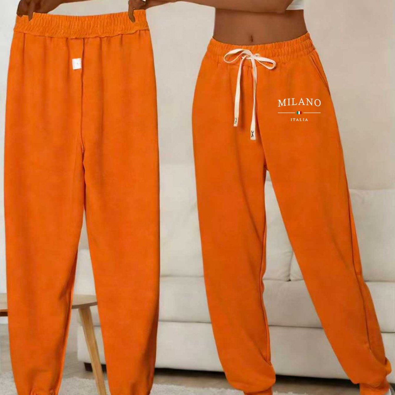 TEMU Women's Windproof Jogger Pants With Elastic Waist & Pockets - Fitted Athletic Trousers Suitable For,, Outdoor Sports | Spring/fall Casual Wear,