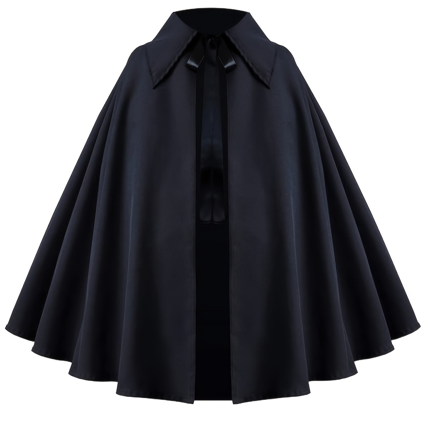 TEMU Men's Medieval Cape Cloak - Gothic Victorian Steampunk Costume With Fastening Closure, Non-stretch Fabric (sizes S-l) For Halloween, Renaissance