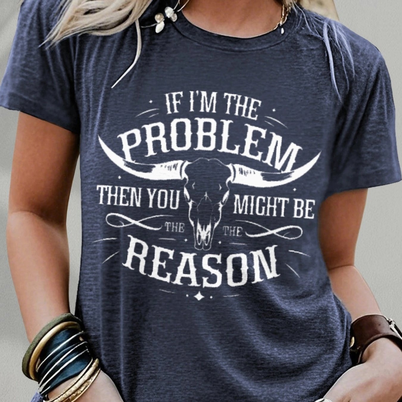 TEMU Women's Casual Round Neck Letter Printed T-shirt, Soft And Breathable, Versatile For Daily Use, Good , Suitable For