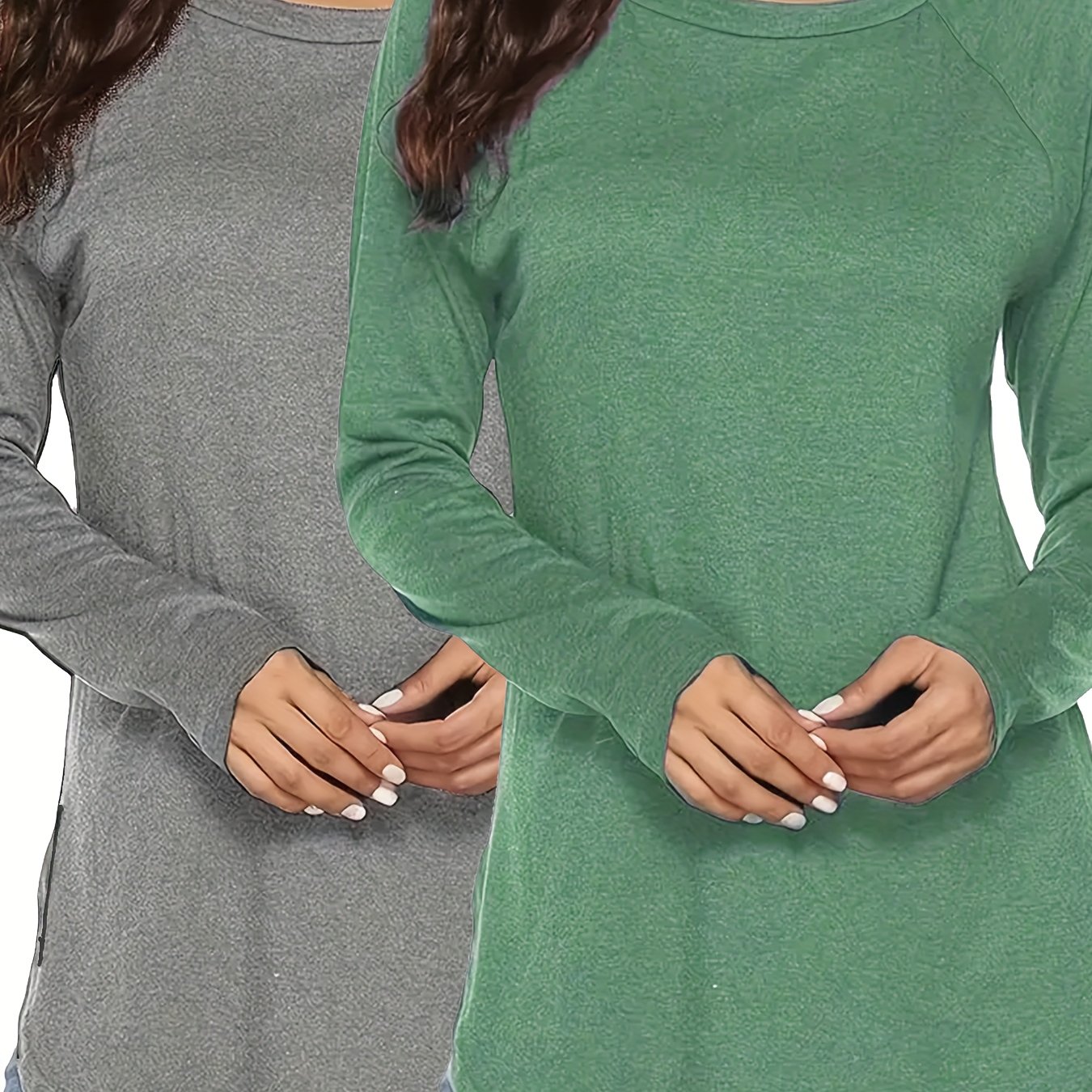 Women's Autumn And Winter Long-sleeve Top Two-piece Set