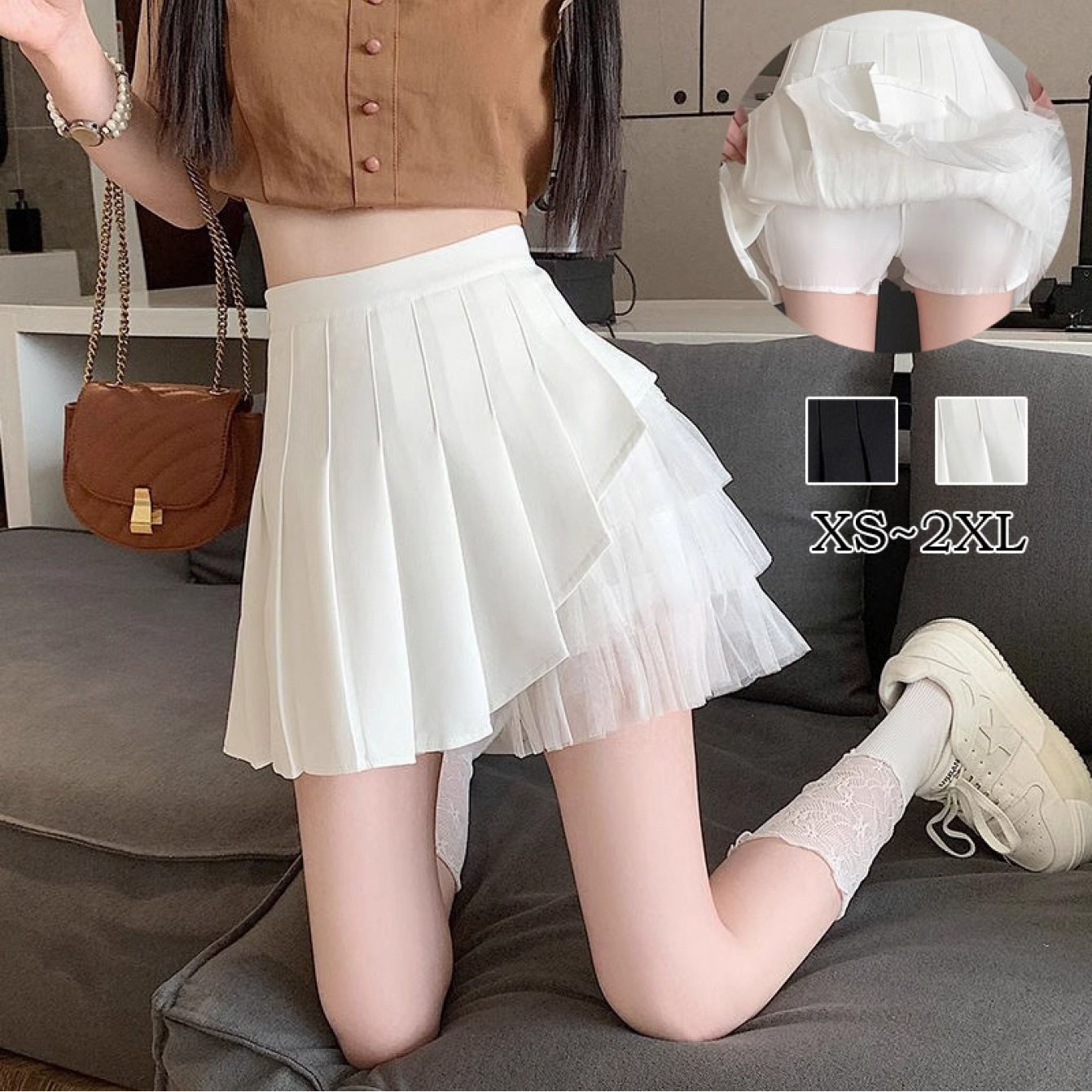 TEMU Skirt Skirt Women's Bottoms Skirt Length Pleated Skirt Pleated Plain Above Knee Above Knee Pleated Skirt