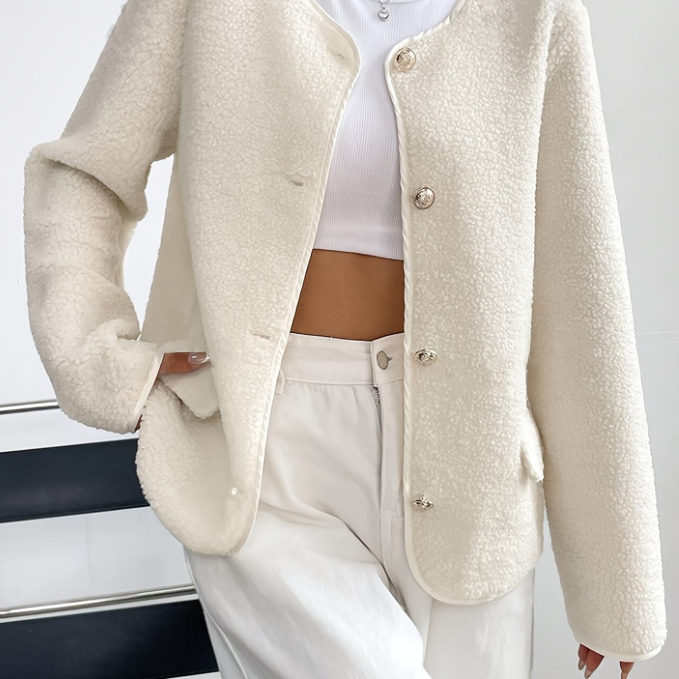 Women's Elegant Furry Coat, Warm Top Outerwear, Suitable For Christmas, Halloween, , Dates, And Commuting
