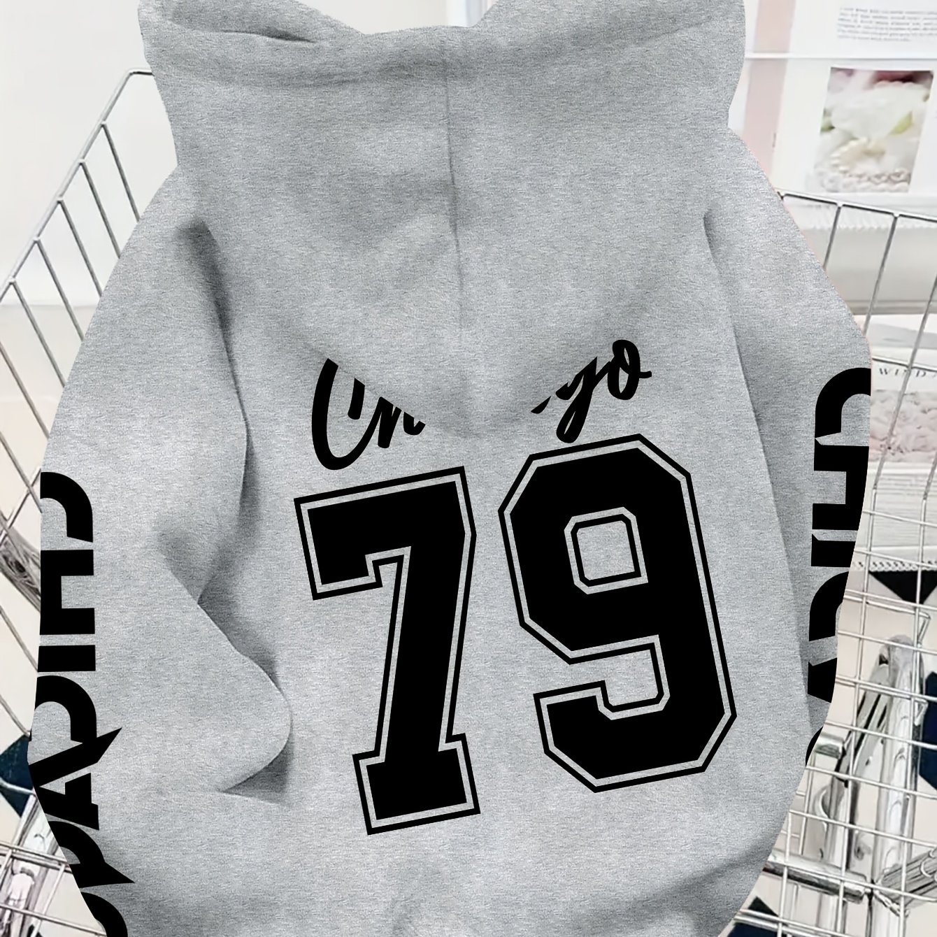 TEMU Men's Autumn Winter Letter Print -lined Hooded Sweatshirt, Versatile Casual Loose Fit Hoodie, Sporty Style, For Sports, Hooded, Long Sleeve