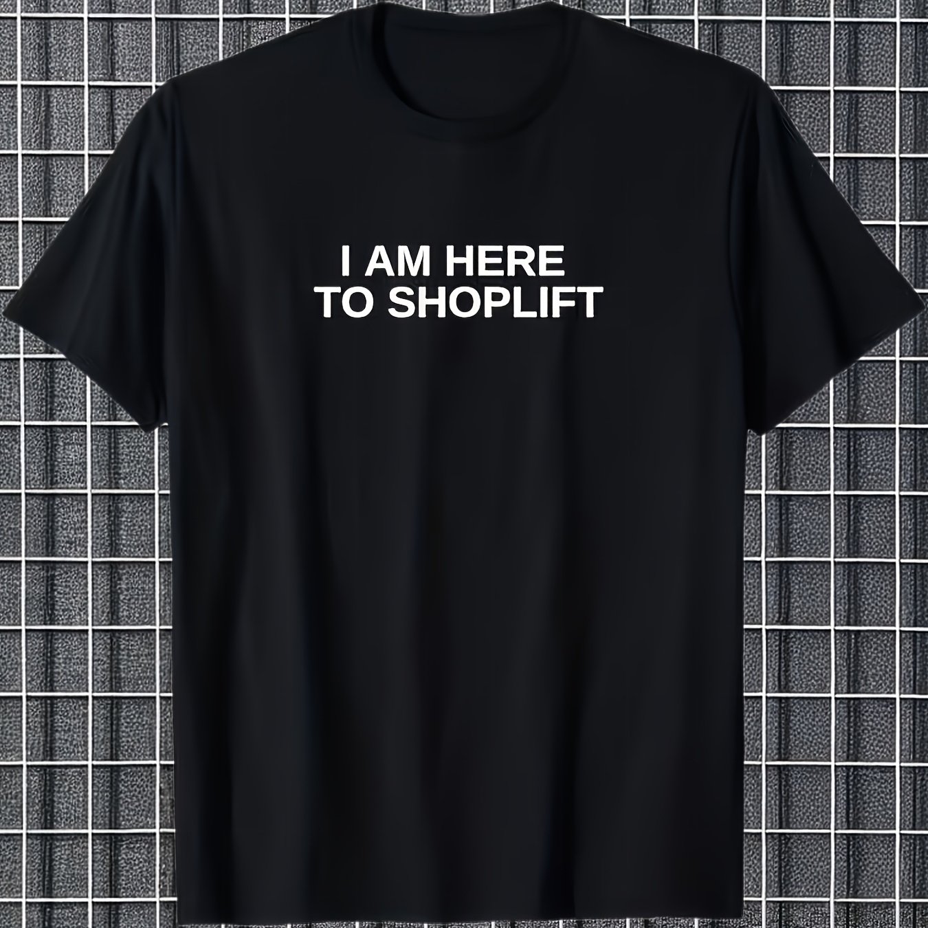 TEMU T-shirt humoristique " là pour " sarcastique, imprimé, manches courtes, coupe régulière, col rond, tissu en douce, convient aux adultes, cadeau