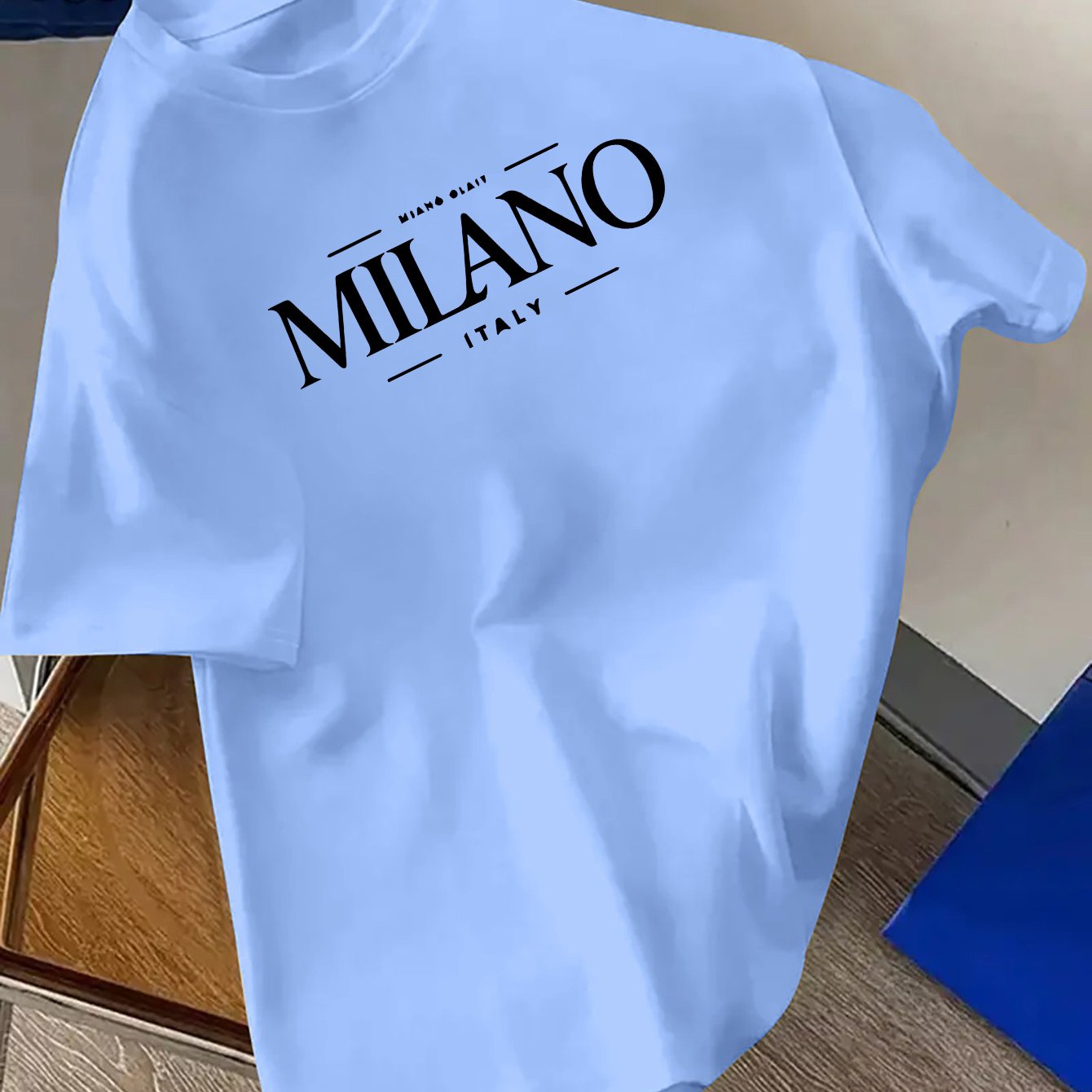 TEMU New -pattern Printed Casual Men's T-shirt , A , Stylish Streetwear Round Neck Design, Suitable For Daily And Outdoor Wear