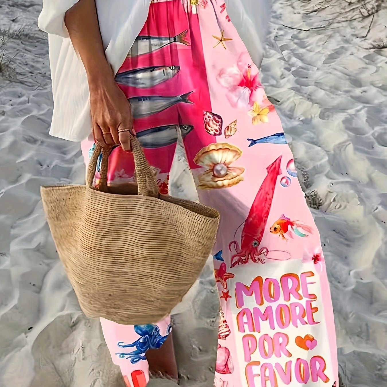 Summer Beach/women's Fun Marine Animal Pants/vacation/date