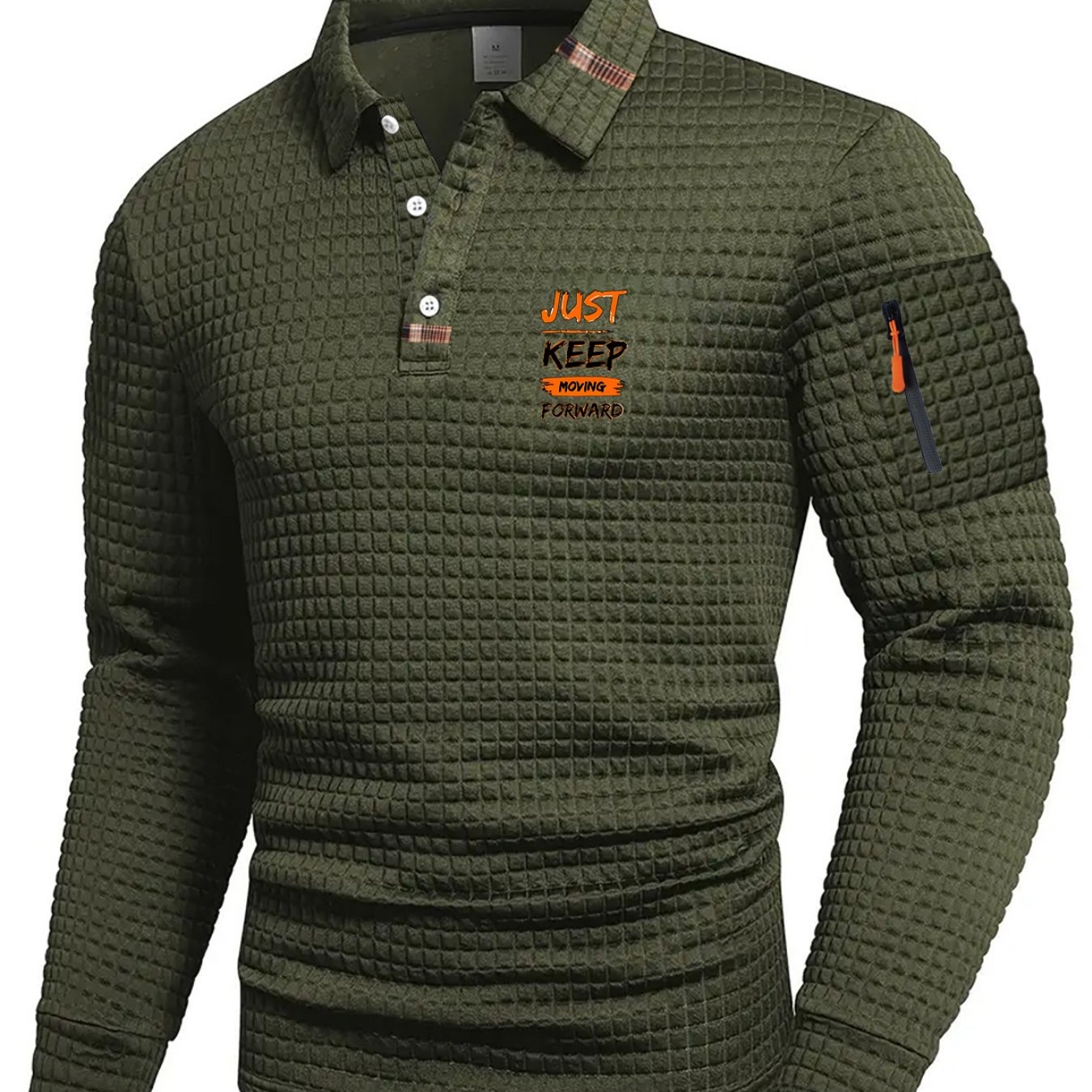 TEMU A Stylish And Popular Men's New Casual Outdoor Shirt With A Button-, Random Pattern , Lapel Collar, And Wear
