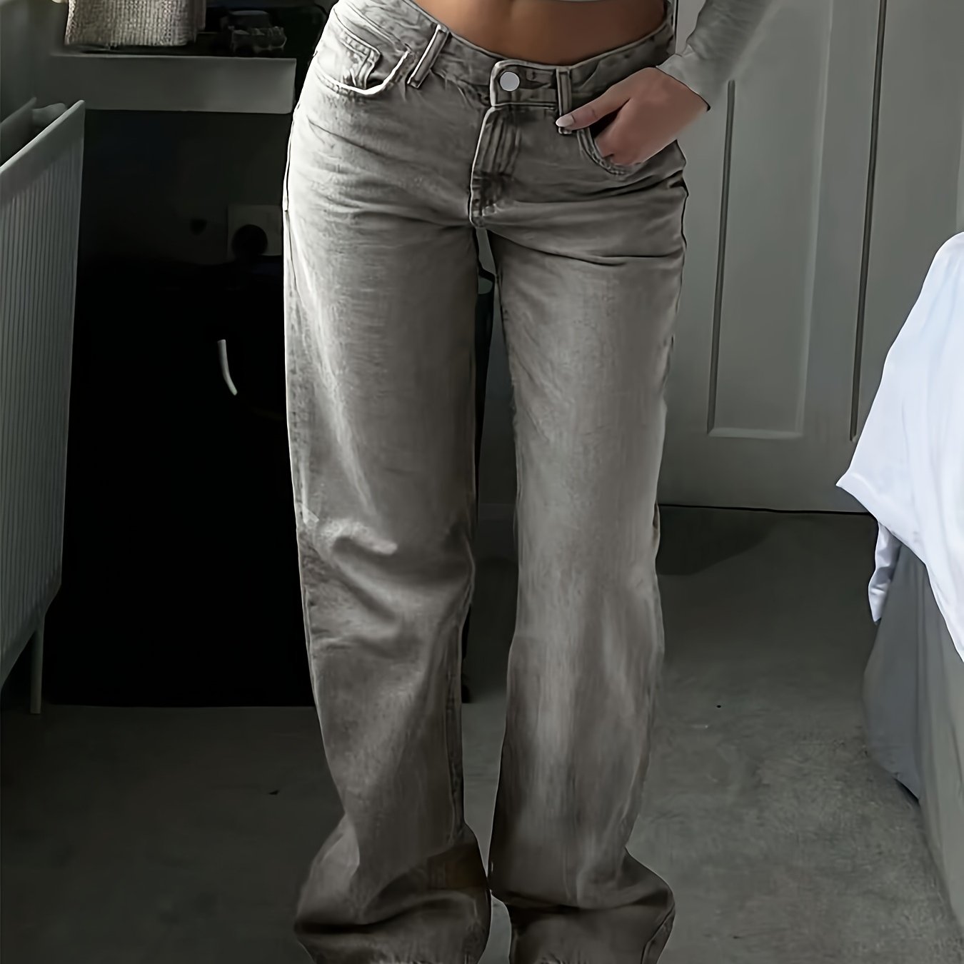 Women's Loose Casual Straight-leg Denim Jeans