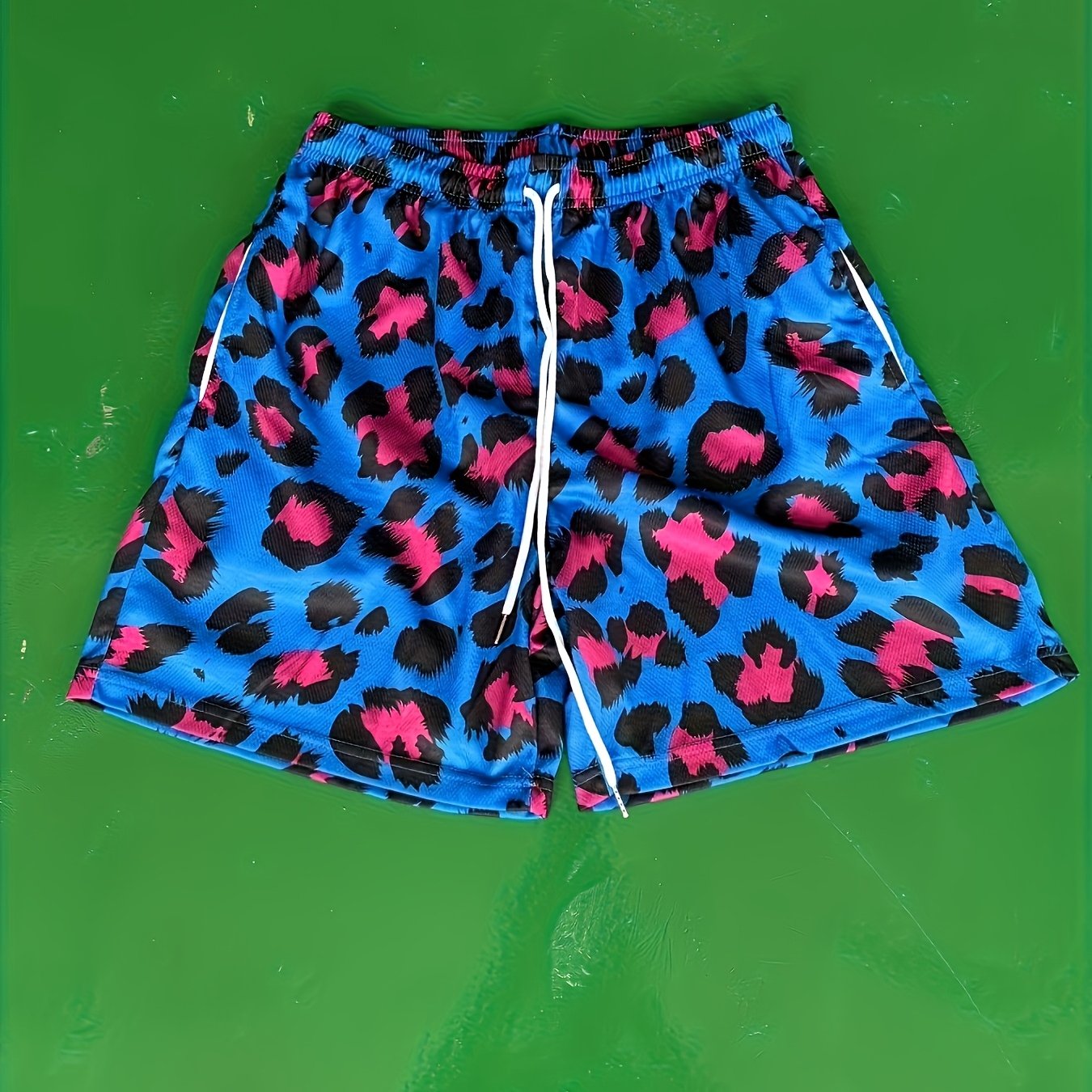 TEMU ¡! Shorts de playa geniales con un diseño único y elegante, con un moderno estampado 3D de leopardo para el streetwear . Perfectos para una