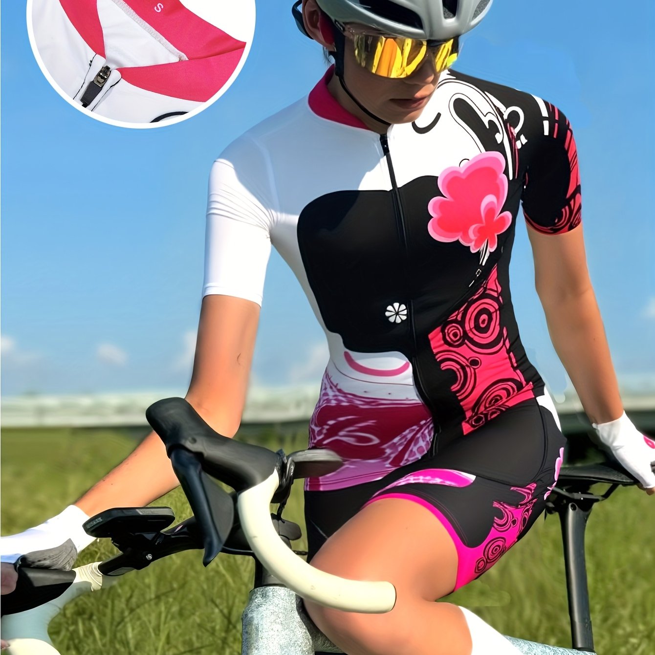 conjunto jersey pantalones cortos ciclismo femenino diseño Temu