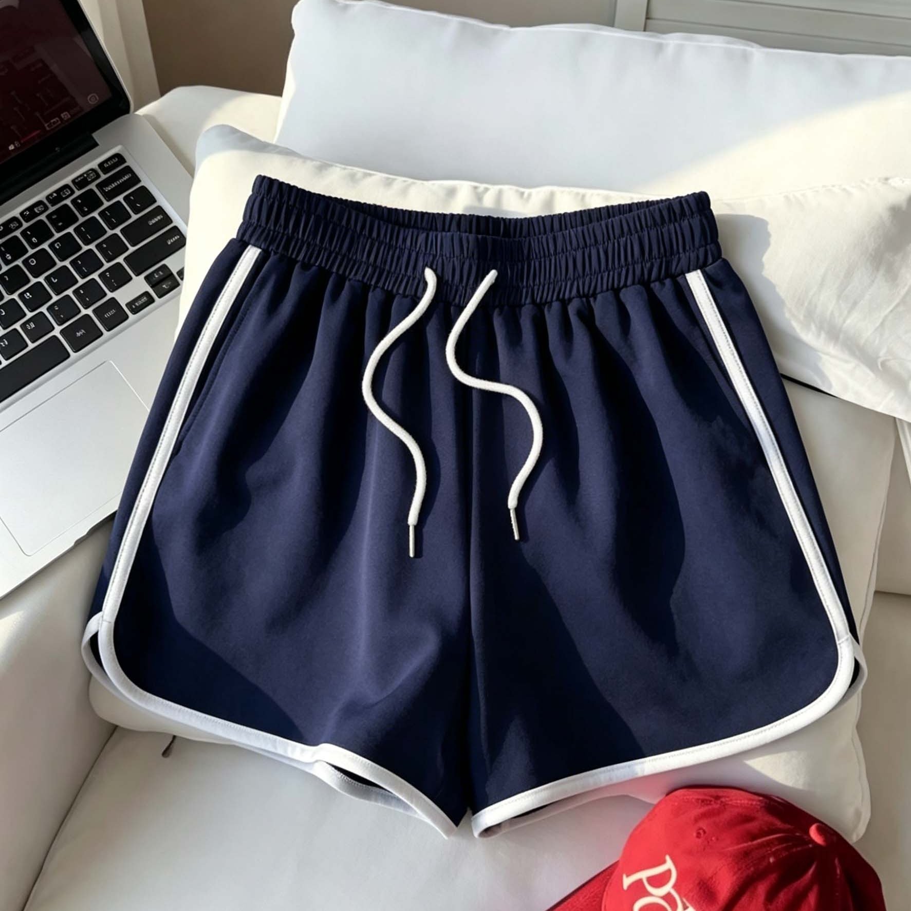 TEMU Comfortable Loose Shorts Women's Fashion Women's Blue Shorts, Light Board