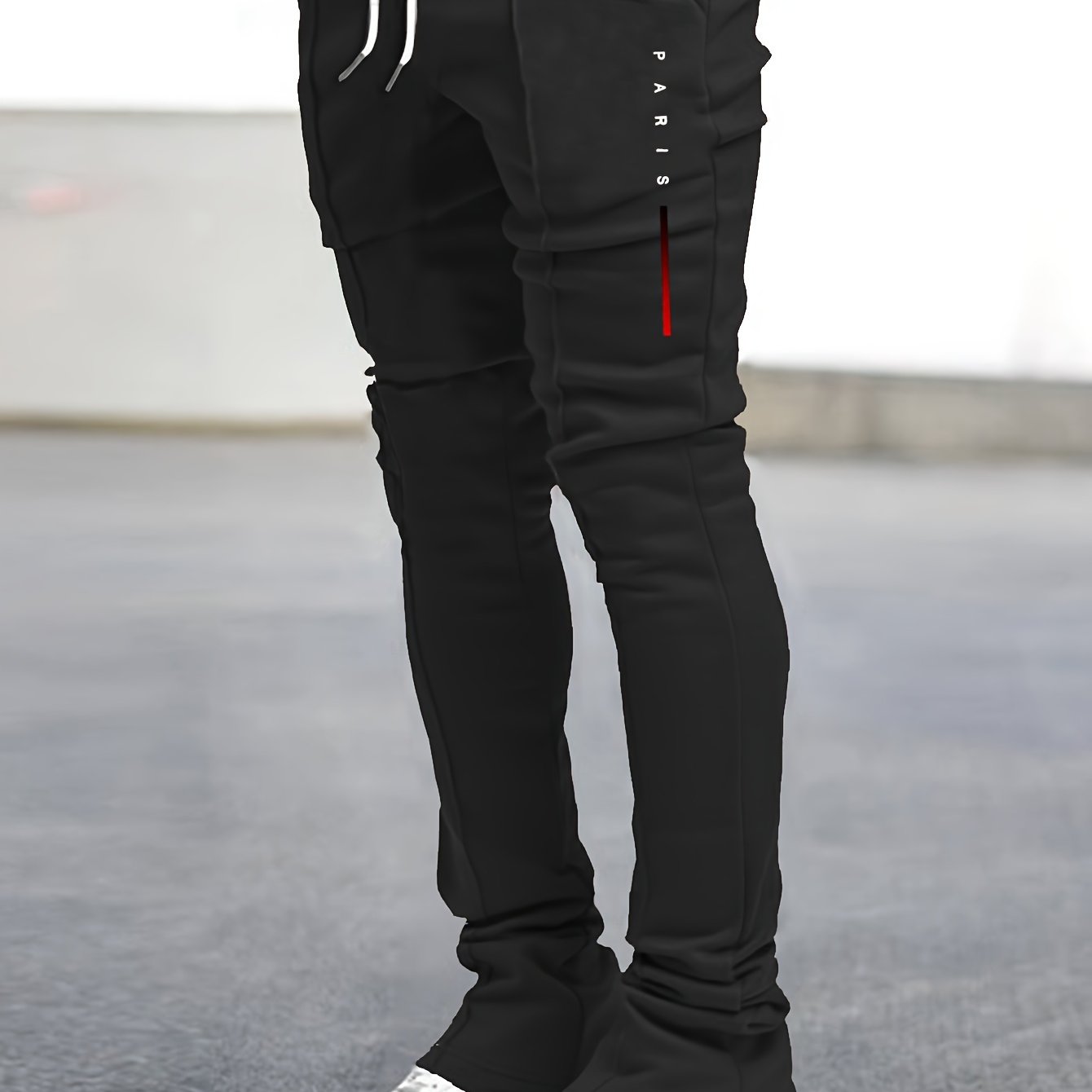 TEMU Men's Casual Bell-bottom Pants, Comfortable Leg Trousers, Autumn Outdoor