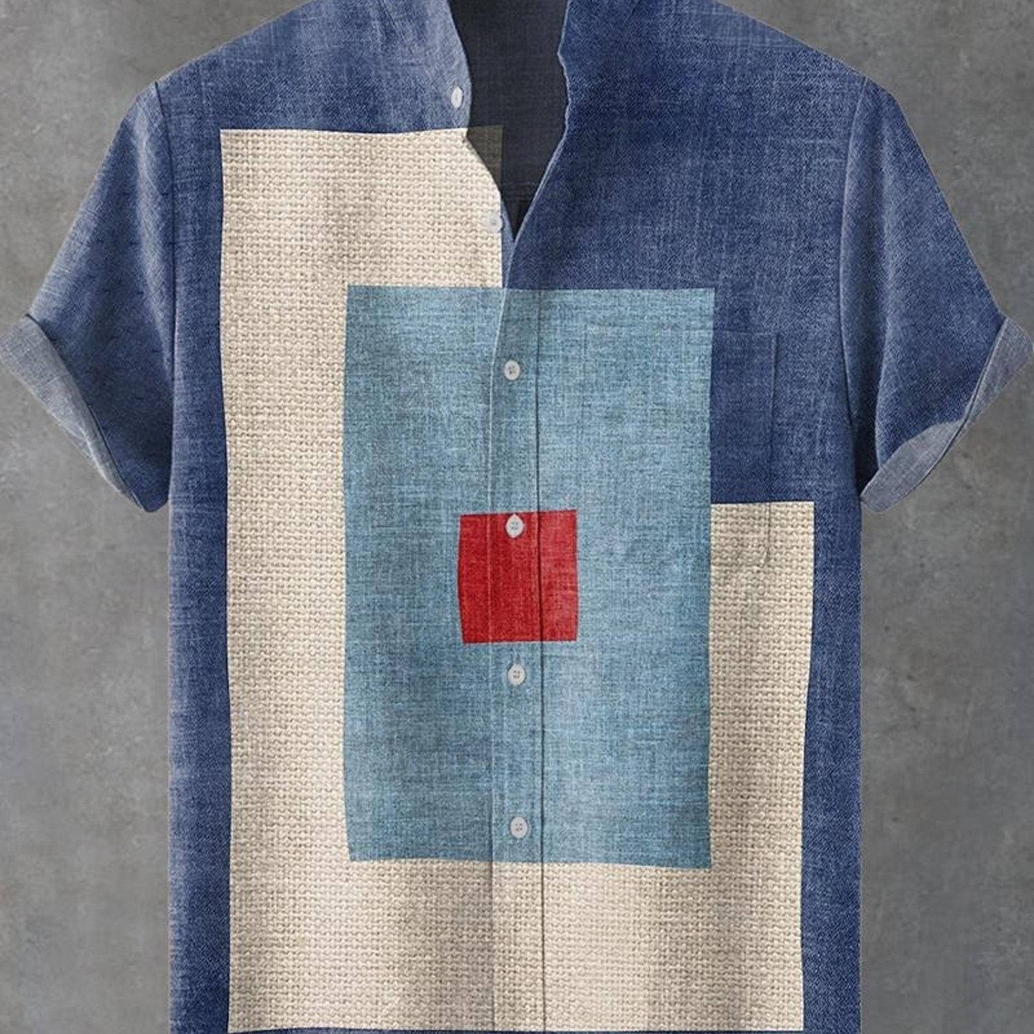 TEMU Men's Formal Short-sleeved Shirt, Button- Collar, Mixed Color, Multiple Sizes , Stylish Design, Comfortable Fabric, Suitable For Daily Wear And