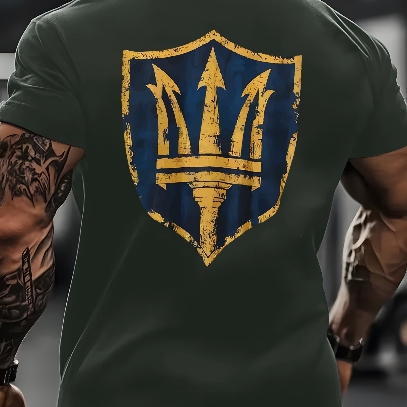 TEMU Men's Summer Casual Short-sleeve T-shirt Featuring Elements, Versatile And Trendy For Men's Wear, Perfect For Outdoor Or Home Use