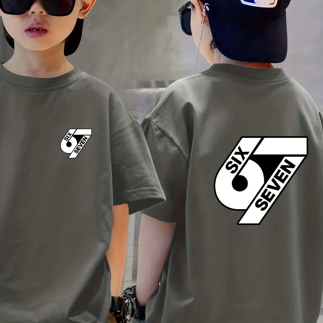 Boys' Front And Back Print T-shirt, Fashionable And Comfortable Spring/summer Top, Best Gift For Boys Aged 1-14