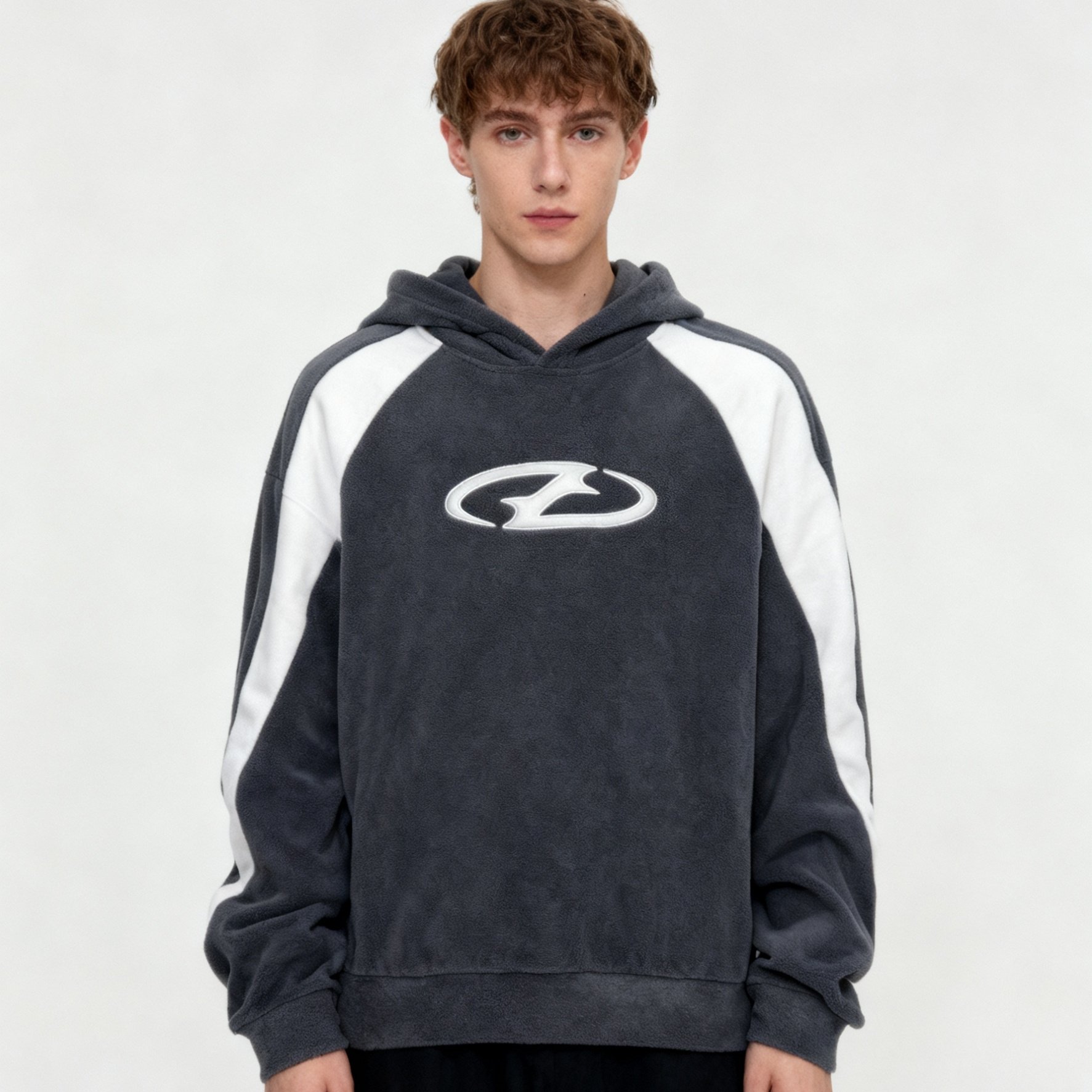 TEMU 's Autumn Hooded Plush Embroidered Sweatshirt