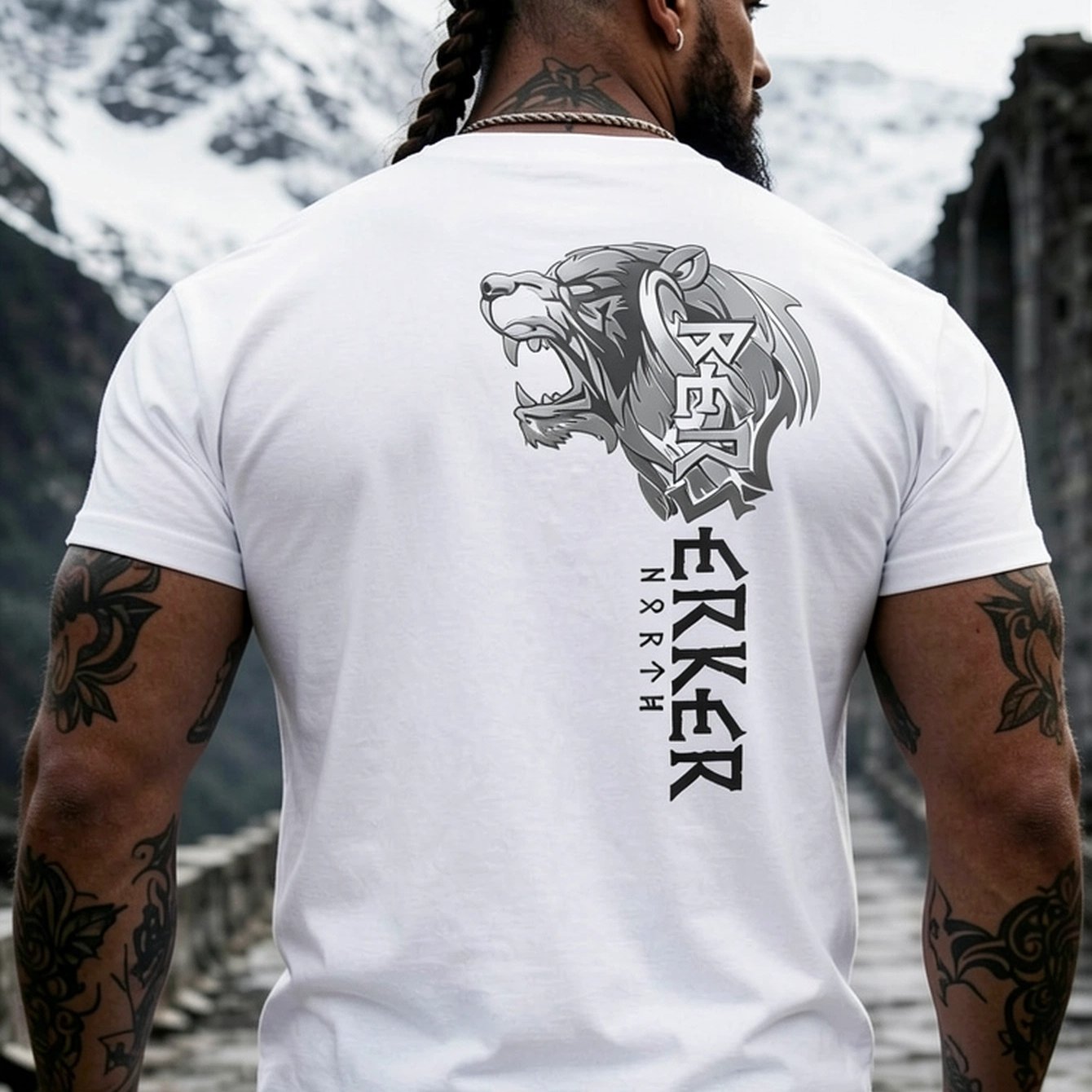 Image of Men's And Women's Summer Lion Print T-shirt - Y2y Retro Lion Face And Mane, Round Neck Casual Surfing Shirt, Machine Washable Unisex Top For Wear - And Everyday Outfits For Men