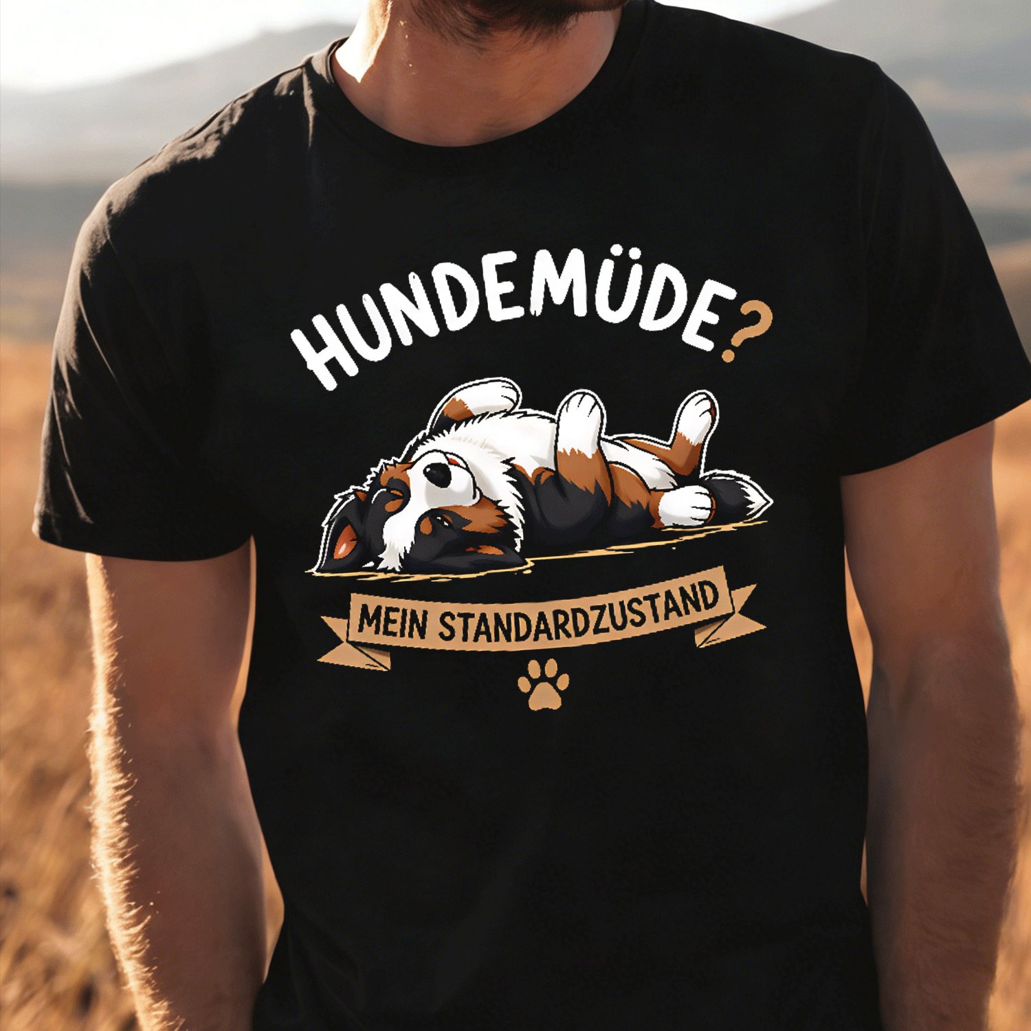 Image of Men' & Women' Bernese T-shirt - Casual Round Neck Tee With Bernese Lovers, Machine Washable Suitable For , Unisex Gift For Dog Owners, Casual Attire For Men And Women