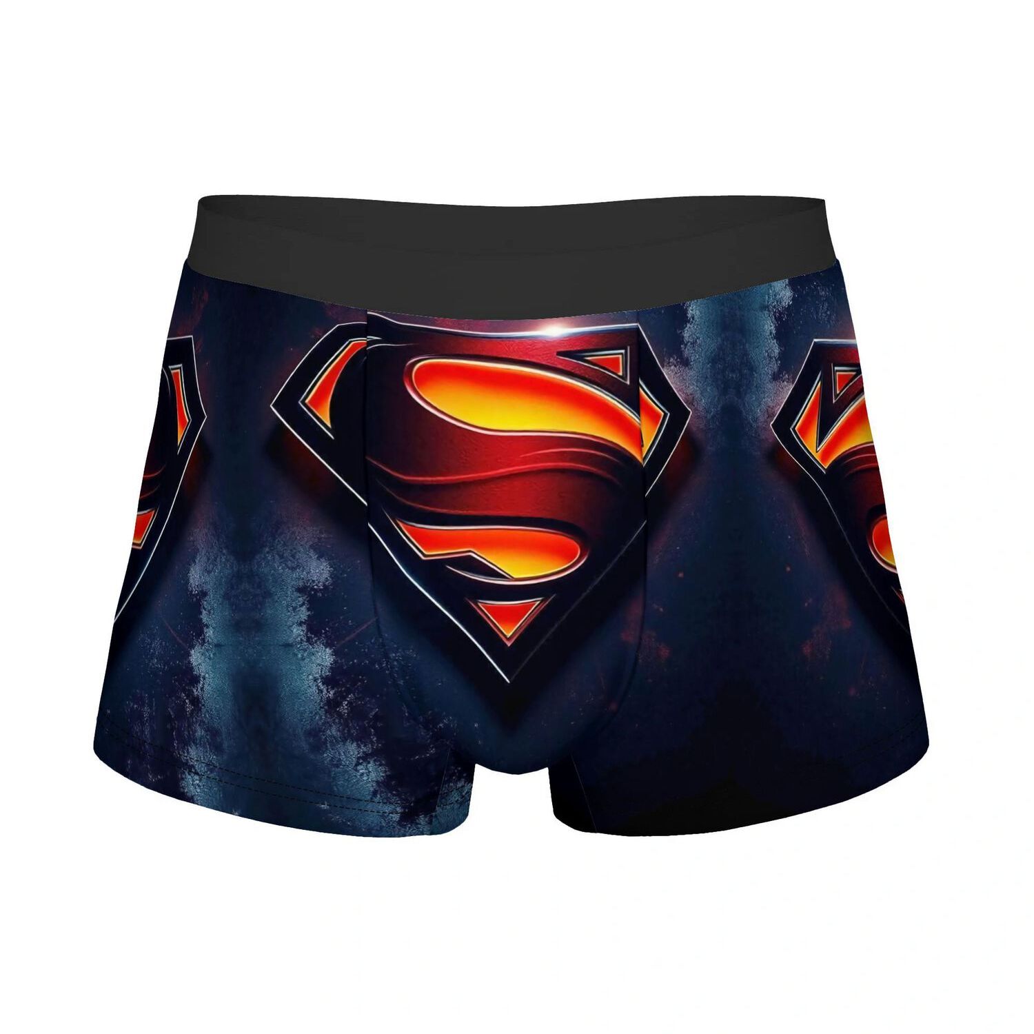 TEMU 2d Print Design Wb Super For Man Super For Man Fashion Printed Men's Underwear, With Assorted Vibrant Print Design