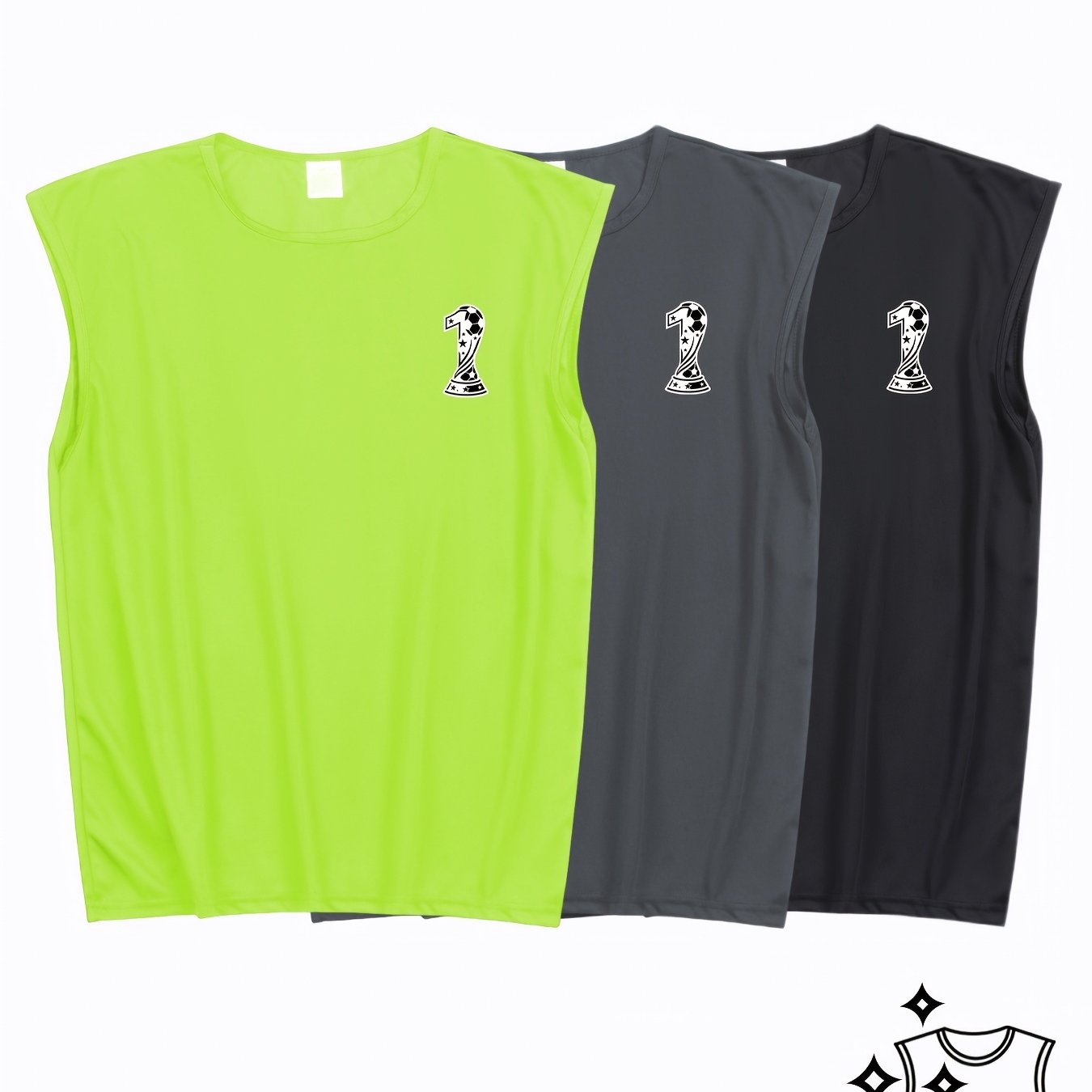 TEMU 3pcs Men's Plus Size Sleeveless Vest, Breathable, Quick Drying, Ultra-thin Digital , Loose , When Worn Alone Or Stacked, And Stick To The Body