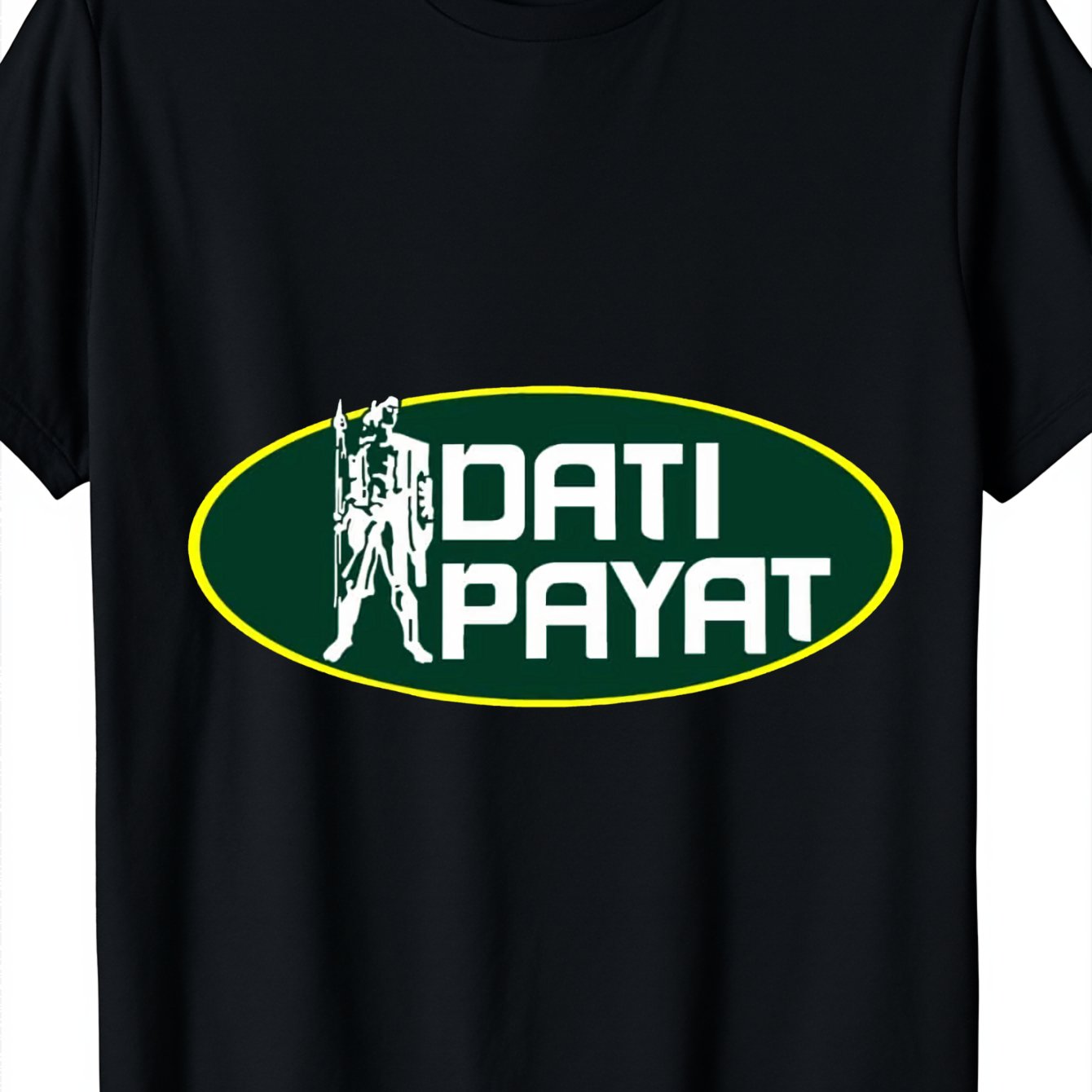 TEMU Men's T-shirt, Dati Logo Design, Suitable For Daily Wear And Cultural Events, Perfect Gift For