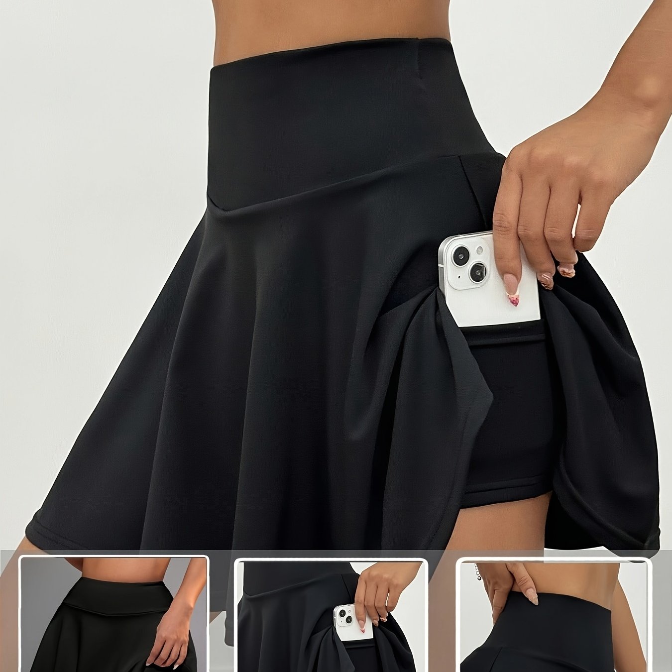 E-shop Neue -Shorts, doppellagige, lässige Leggings als Außenausführung mit Tasche, Yoga-Hosen, Tennis-Shorts, Damenhosen