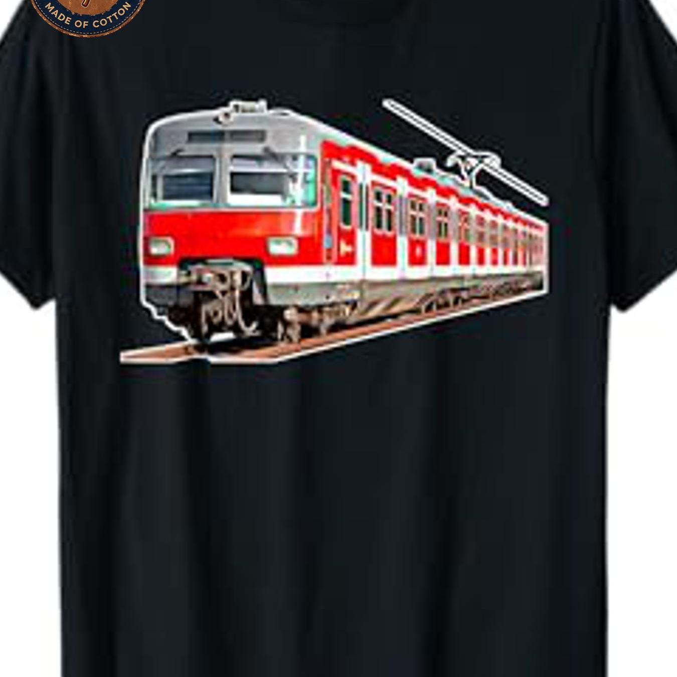 Image of Men's T-shirt Train S Bahn Railway Graphic Print T-shirt Unisex Casual Breathable Soft Streetwear Summer Everyday Wear Outdoor Family Washable Daily Wearing Round Printed Machine Comfortable