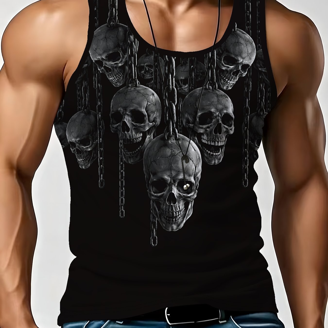 TEMU Men's Vest Outerwear Basketball Fitness Men's Clothing Sports Trendy Sleeveless Vest Summer