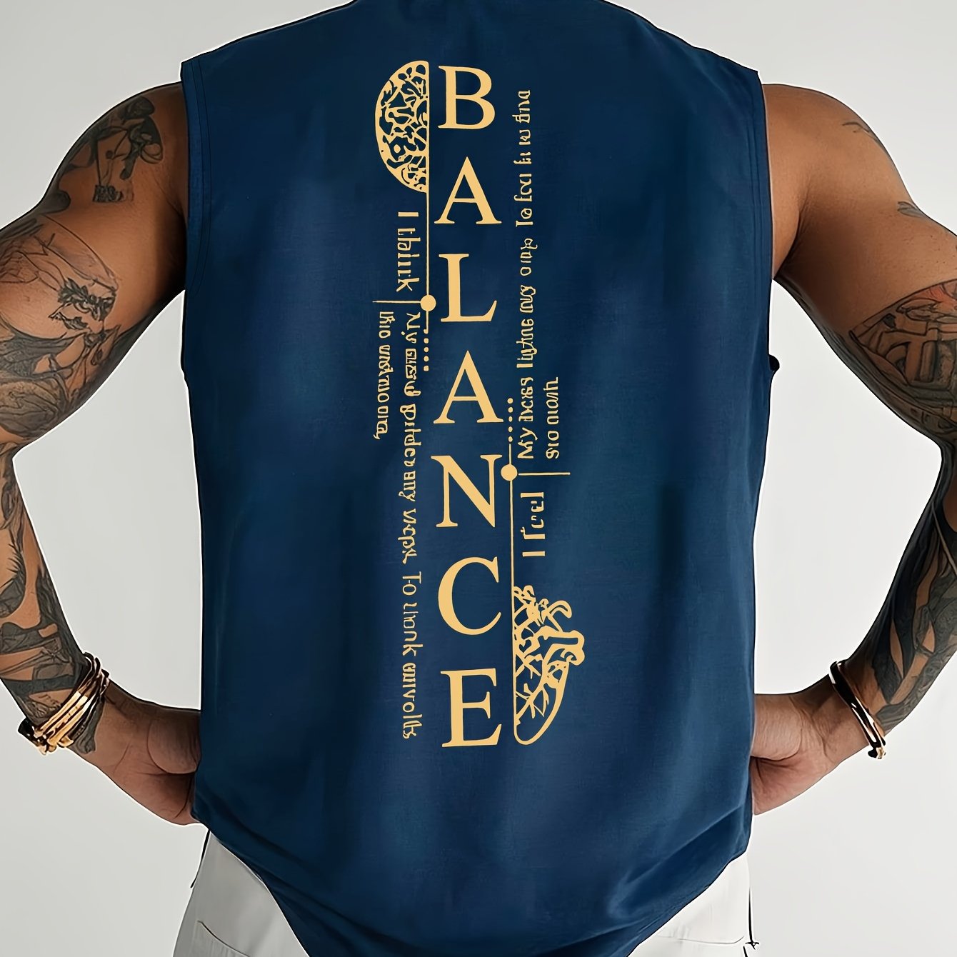 TEMU Men's Casual Sports Tank Top, Athletic Vest