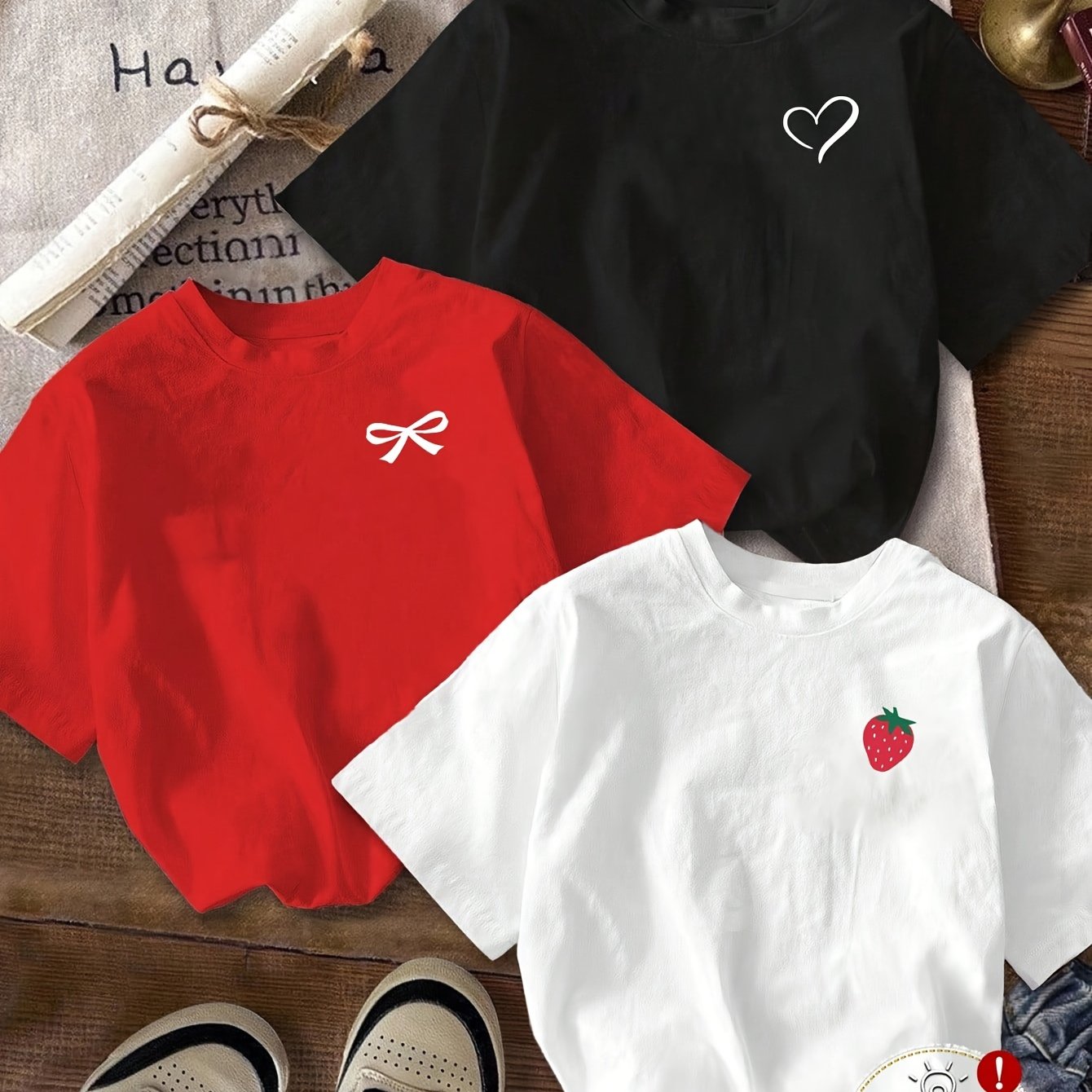 E-shop Damen-Kurzarm-T-Shirts – eng anliegende Layering-Blusen mit Herz-Print, Rundhals, Kurzarm, geeignet als Geschenk für die Freundin, für Frühling,