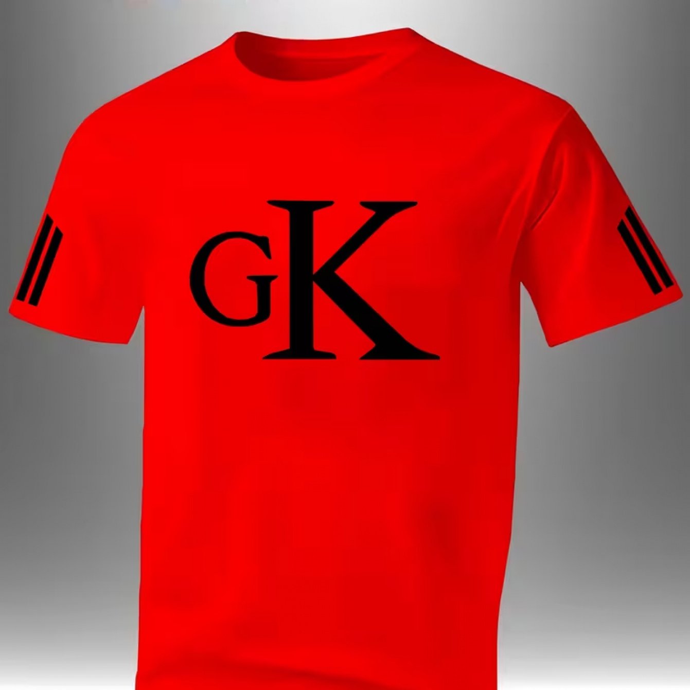 TEMU Men's Gk Letter Graphic T-shirt - Quick-dry Breathable Crew Neck Short Sleeve Tee With Gk Print, Lightweight Summer Casual Wear Suitable For