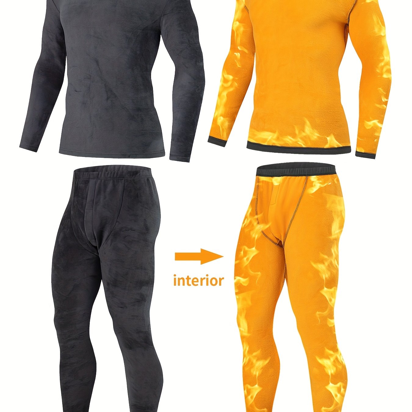 TEMU Set di biancheria intima da , 2 pezzi, set di biancheria intima e pantaloni autunnali invernali, set di biancheria intima da adulto con