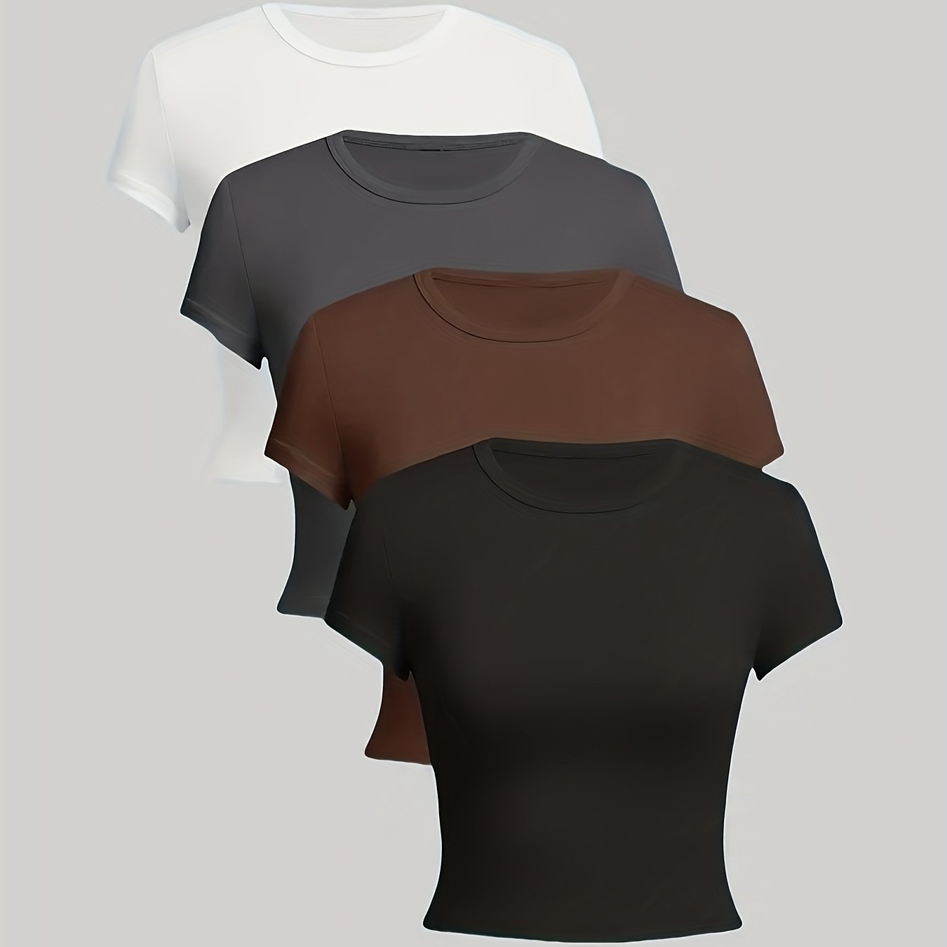 TEMU Women's Fashion,, Tight-fitting, Home, Outdoor S, Base Layer T-shirt