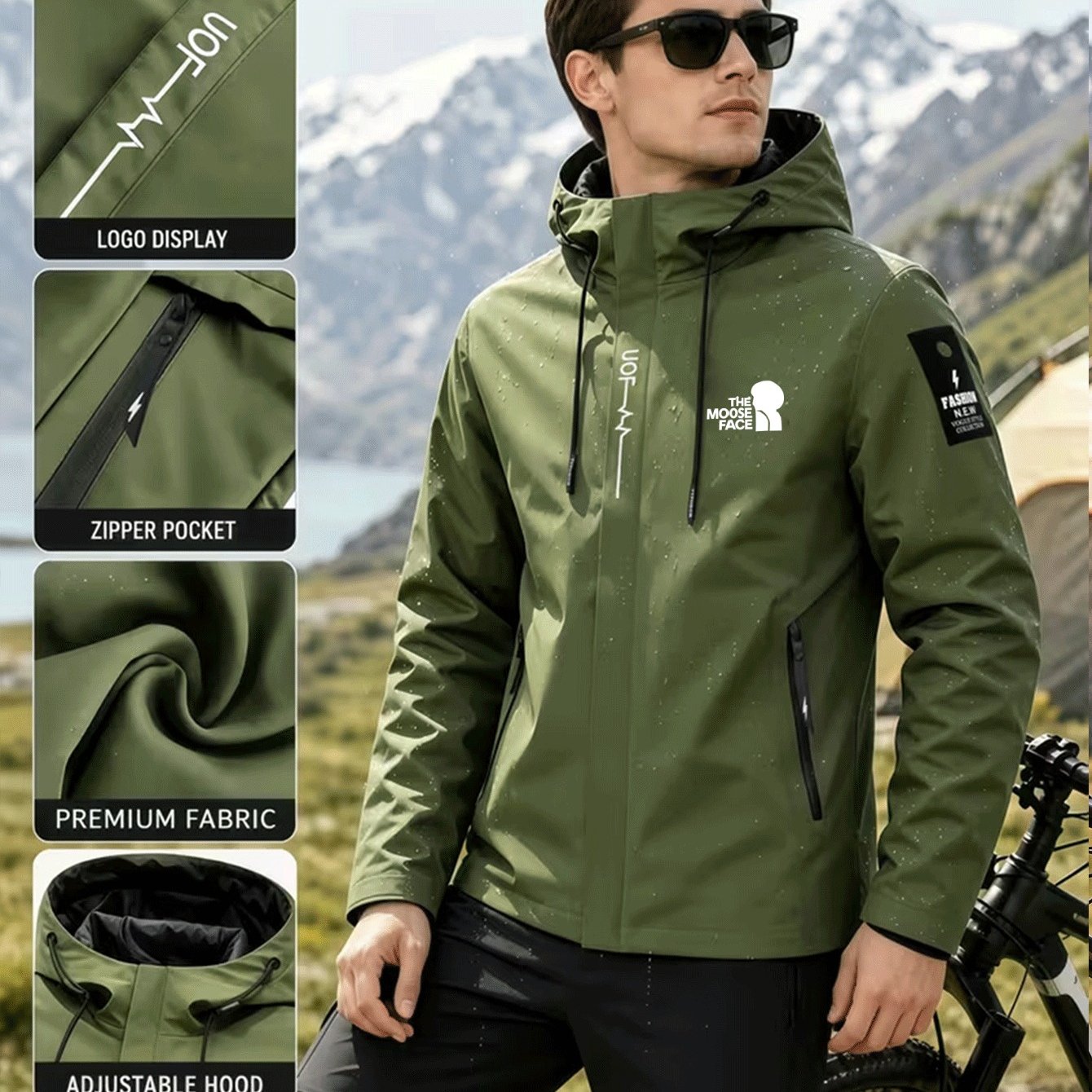 Men's Autumn/Winter Jacket, Full-Zip Hooded Coat