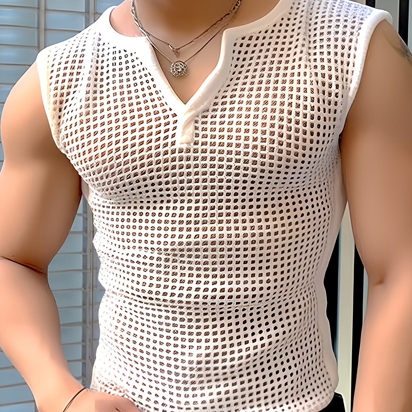 Spring/summer Sexy And Fashionable Sleeveless T-shirt, For Husband Or Boyfriend