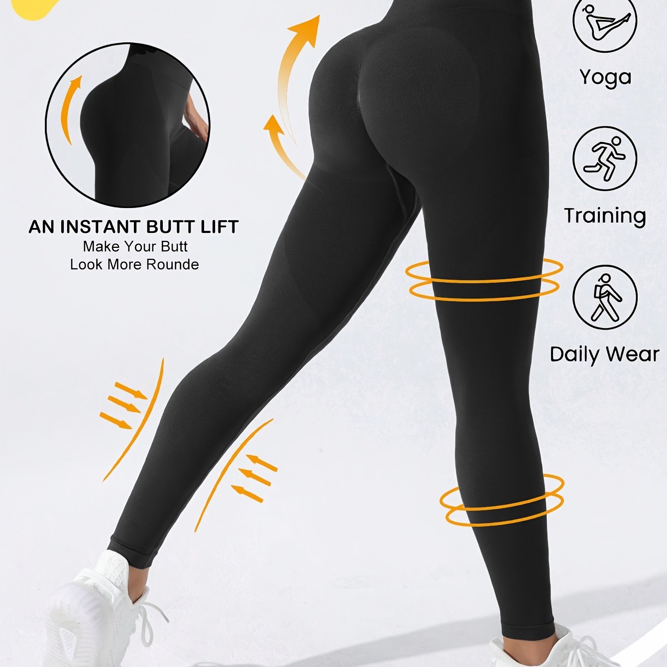 E-shop Damen High-Waist Bauchkontroll-Leggings für Workouts - 7/8 Länge mit Voll-Length-Effekt, bauchformende Kompressionshosen für Fitness, Yoga,