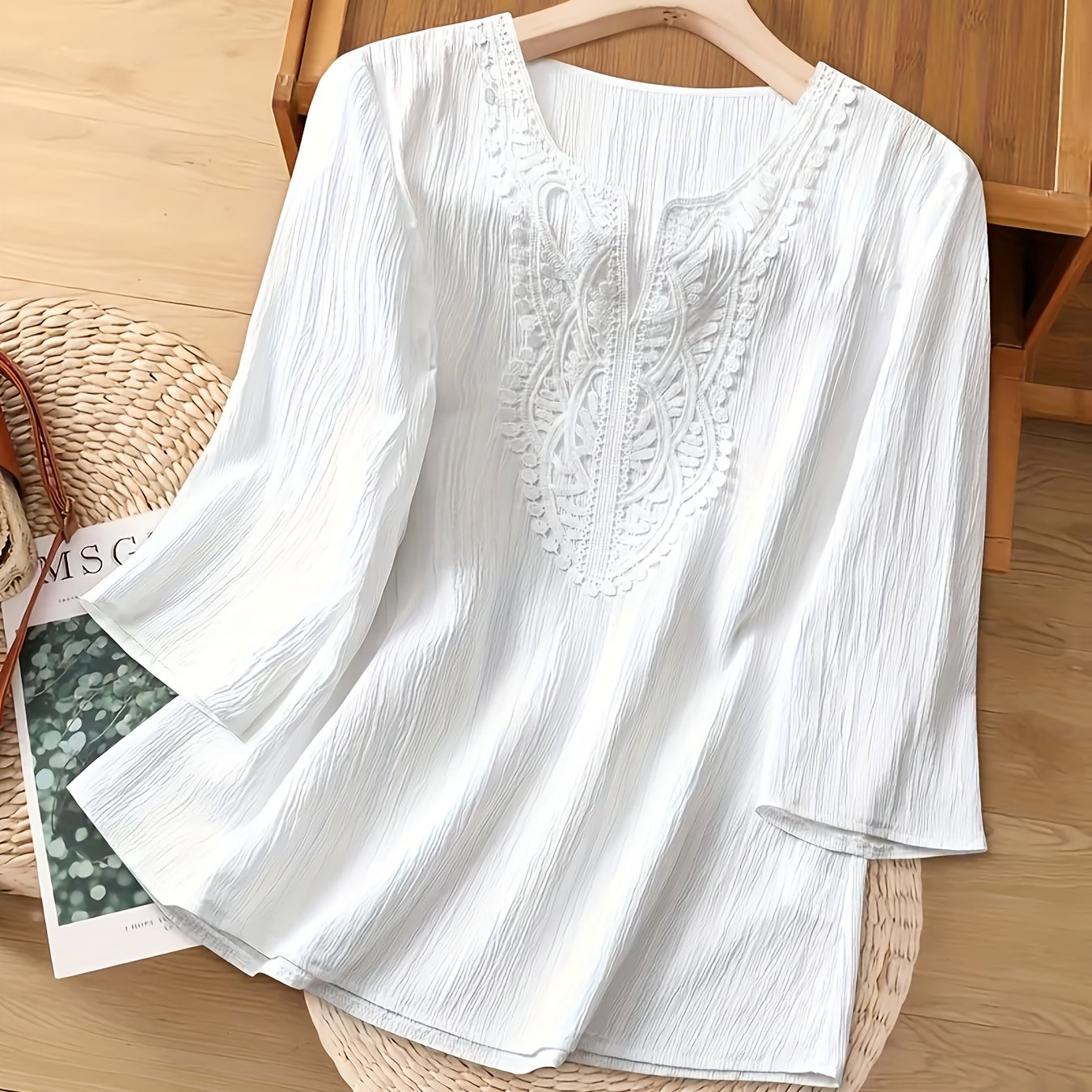 TEMU 3/4 Sleeve Loose Fashion Top