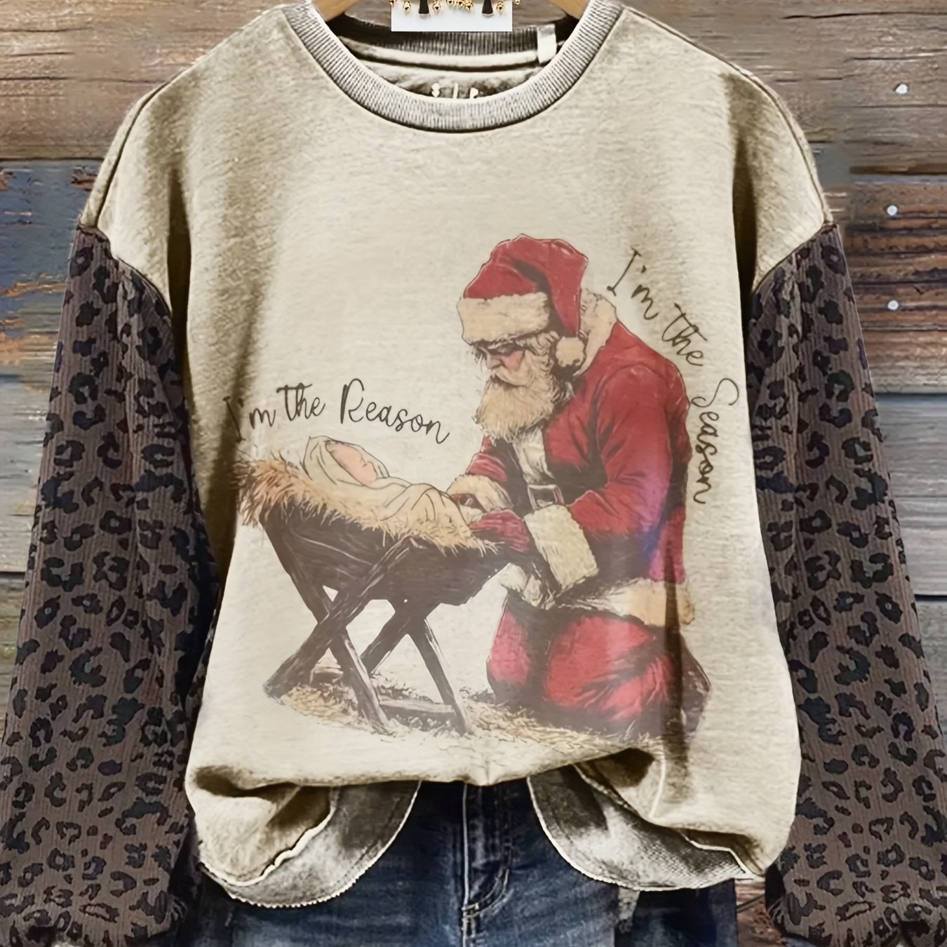 TEMU [2d Flat Pattern] Printed Sweatshirt: Not A Sweater Women's Casual Sweatshirt, Women's Long-sleeved Round-neck Sweatshirt, Fashion Print,