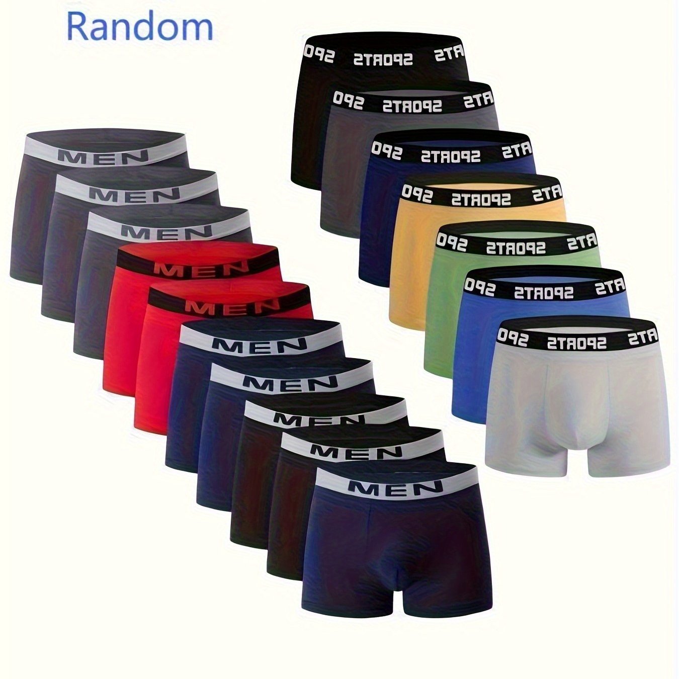 Image of Random 10pcs Men&;s Comfortable Breathable Flat Briefs