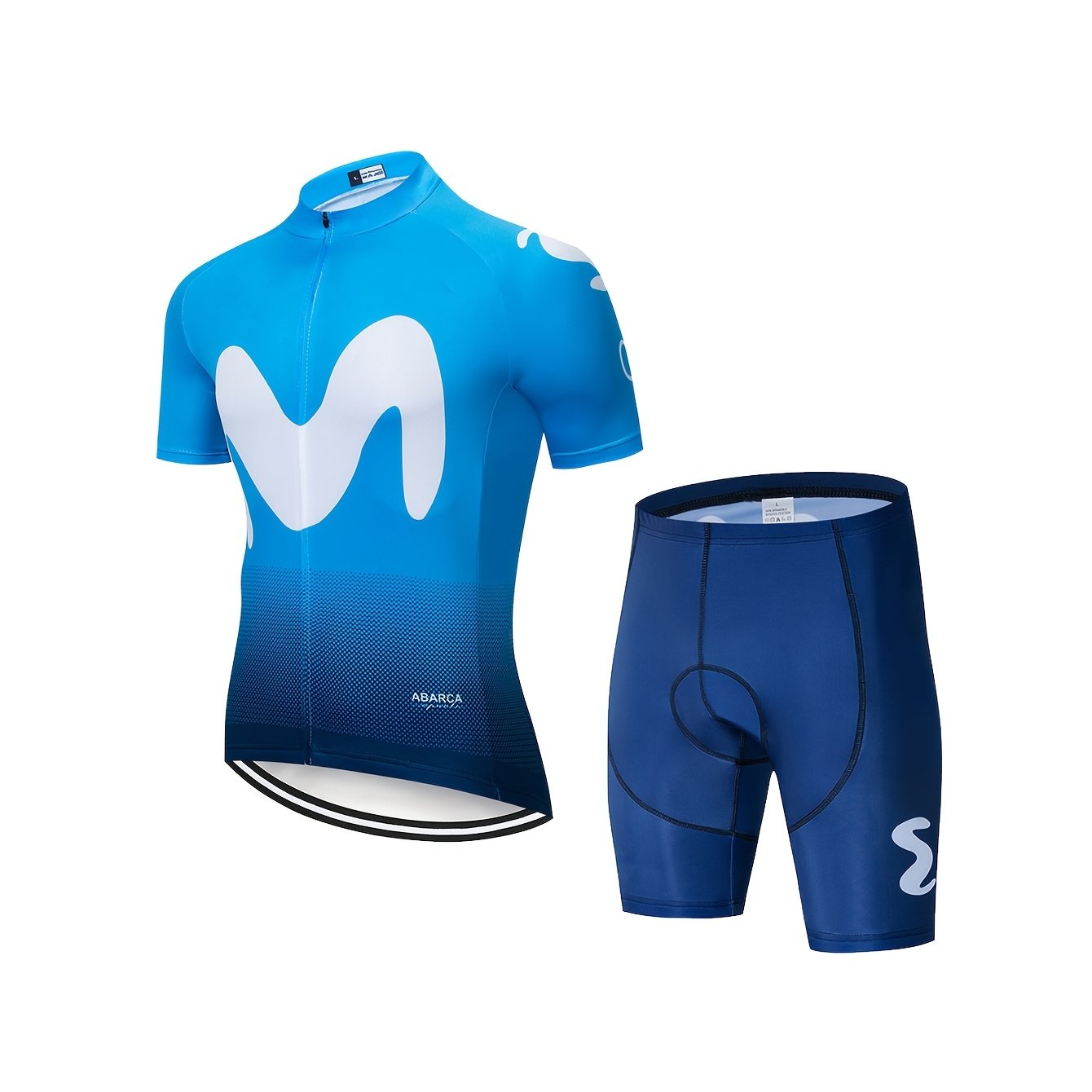 Men's Outdoor Sports Cycling Outfit Featuring A Short-sleeved Top And Shorts