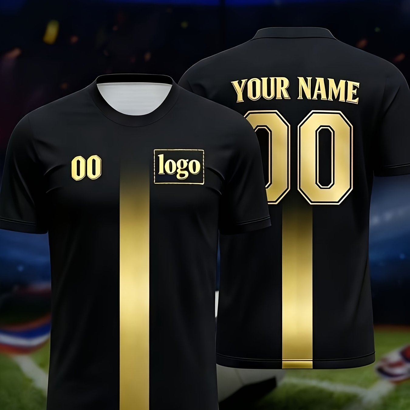 TEMU Personalized Custom Name And Number Jerseys - Custom Club Lightweight Breathable Football Apparel, Basketball Apparel, Volleyball And Tennis