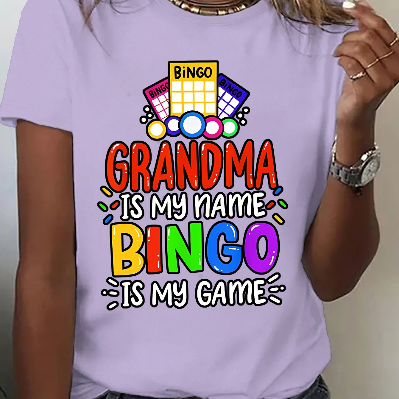 TEMU New Women's Short-sleeve T-shirt, Casual Sportswear, Soft And Comfortable For , Breathable With A Round Neck, Featuring Trendy Cartoon Print