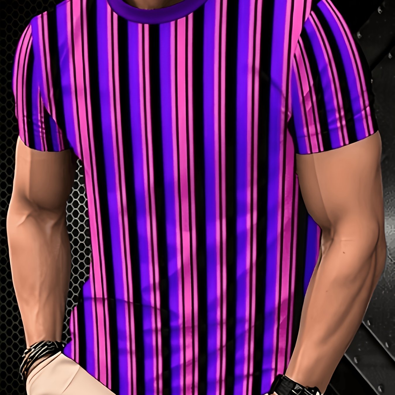 TEMU Men' Classic Vertical , Vibrant Colors, Comfortable , Soft And Stretchy Fabric, Lightweight And Breathable, Quick-dry Moisture-wicking