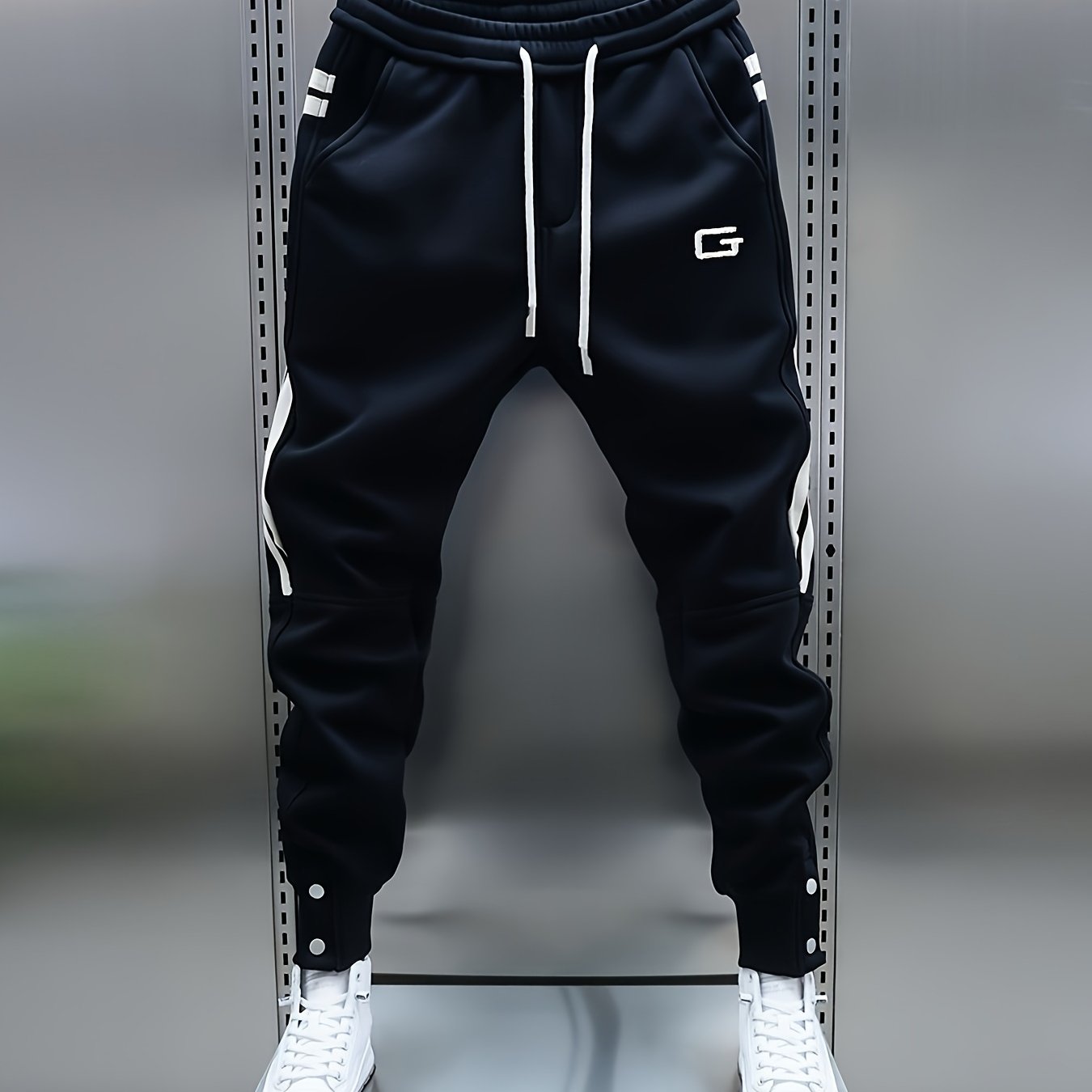 TEMU Men's New Ankle-cinching Casual Trousers All-match Athletic Sweatpants Elastic Waist Slim Harem Pants